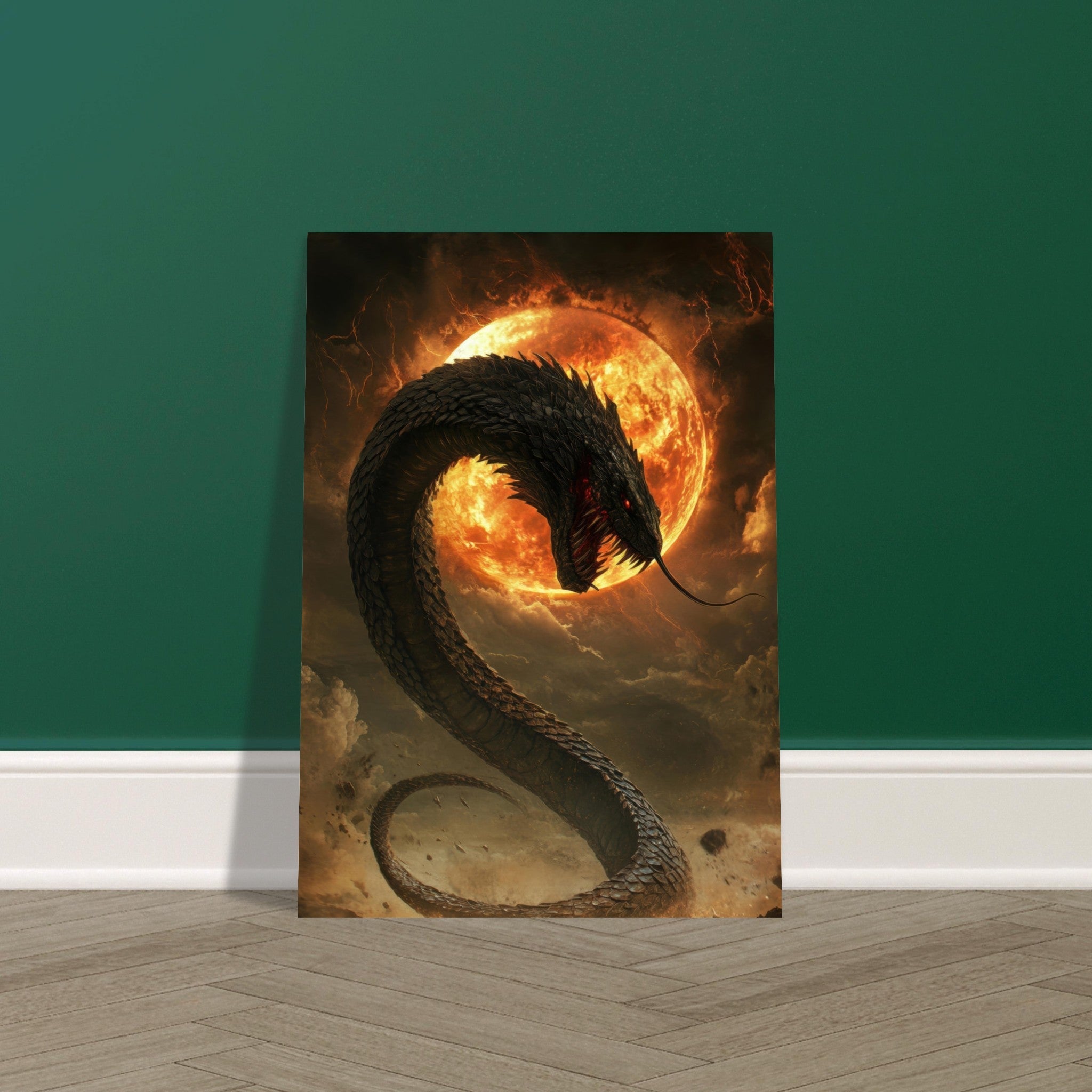 Fine Art Poster Portrait - The Wrath of Apophis Dark Fantasy A Dark Fantasy 2 - Shop Ai Art WebShop - Digital Art online Store