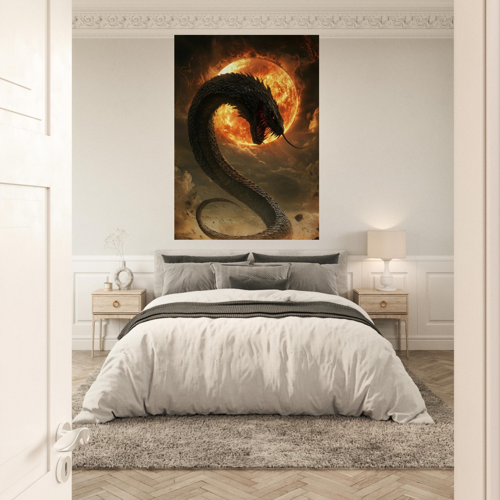 Fine Art Poster Portrait - The Wrath of Apophis Dark Fantasy A Dark Fantasy 2 - Shop Ai Art WebShop - Digital Art online Store