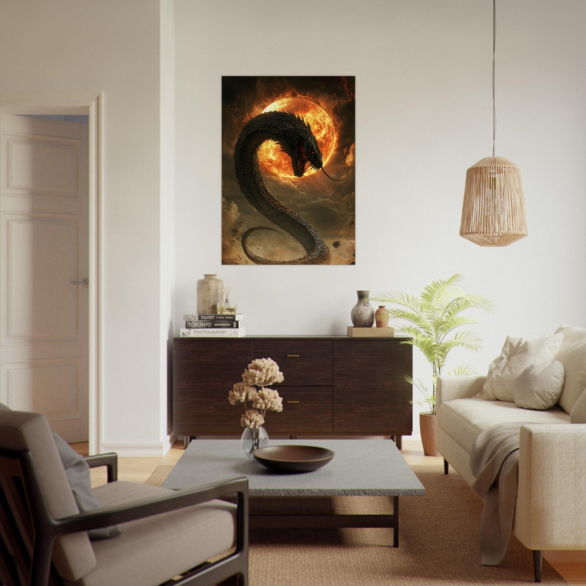 Fine Art Poster Portrait - The Wrath of Apophis Dark Fantasy A Dark Fantasy 2 - Shop Ai Art WebShop - Digital Art online Store