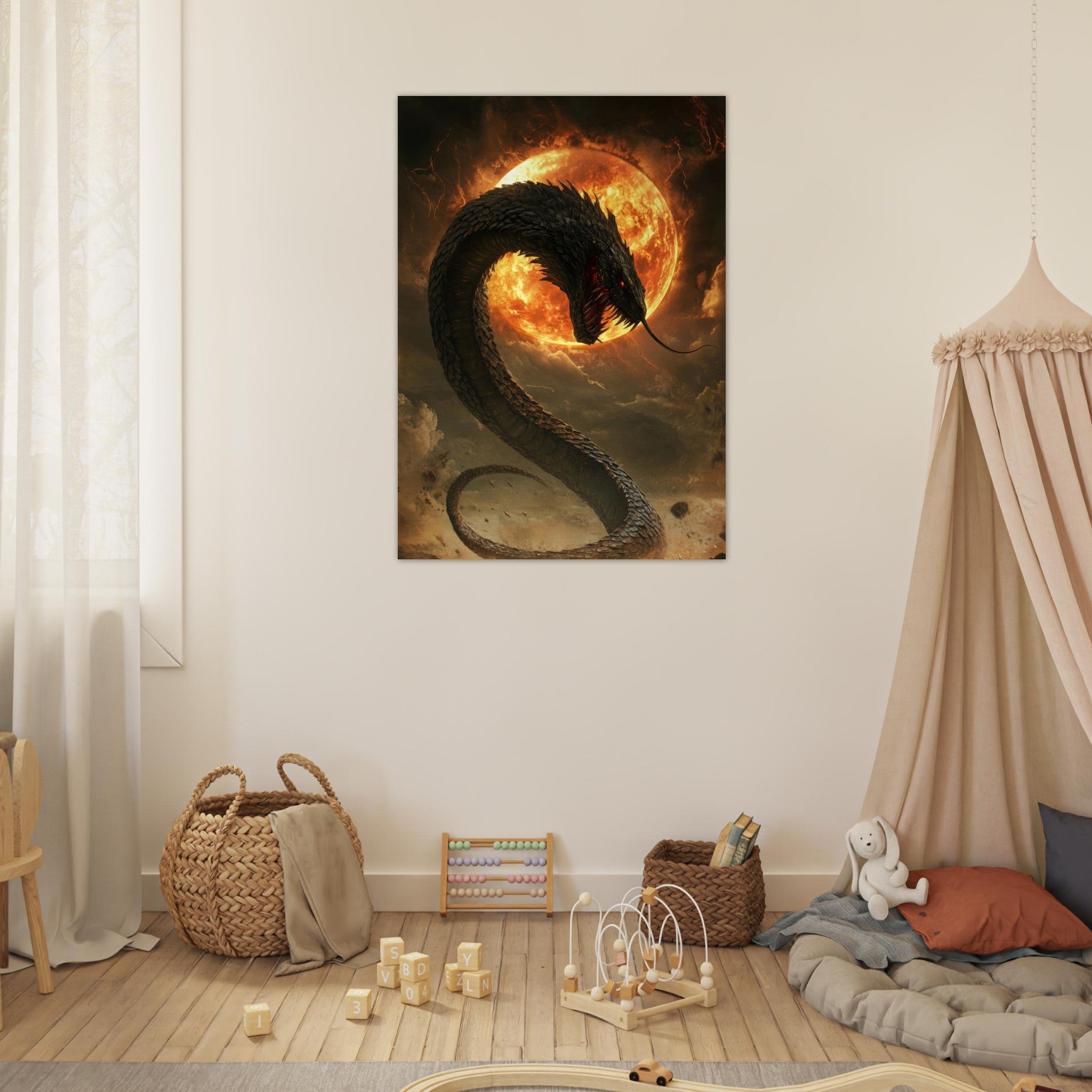 Fine Art Poster Portrait - The Wrath of Apophis Dark Fantasy A Dark Fantasy 2 - Shop Ai Art WebShop - Digital Art online Store