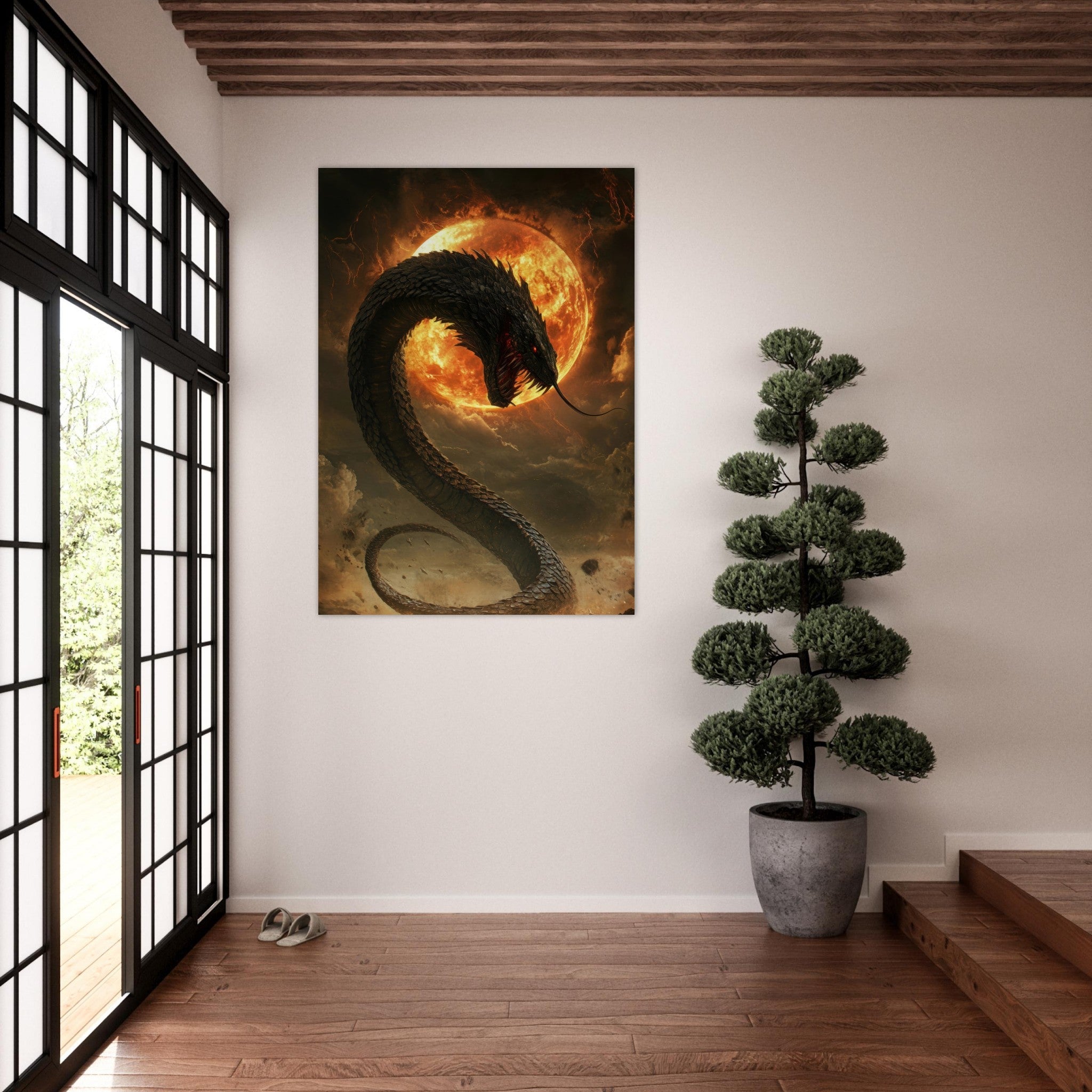 Fine Art Poster Portrait - The Wrath of Apophis Dark Fantasy A Dark Fantasy 2 - Shop Ai Art WebShop - Digital Art online Store