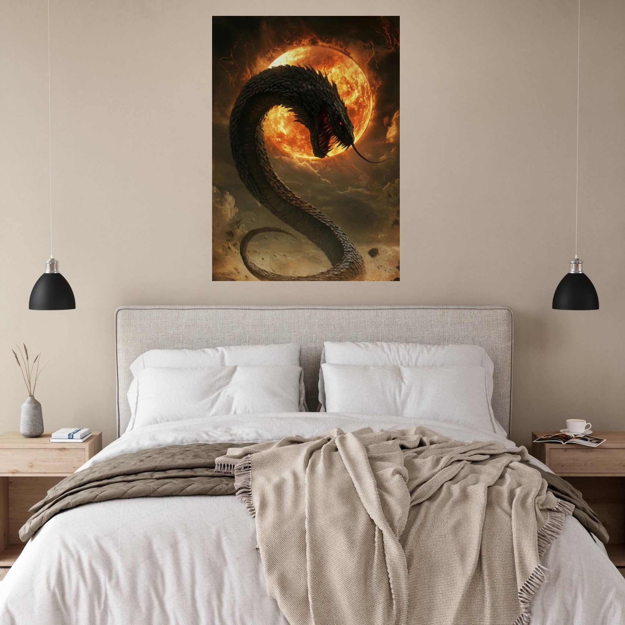 Fine Art Poster Portrait - The Wrath of Apophis Dark Fantasy A Dark Fantasy 2 - Shop Ai Art WebShop - Digital Art online Store