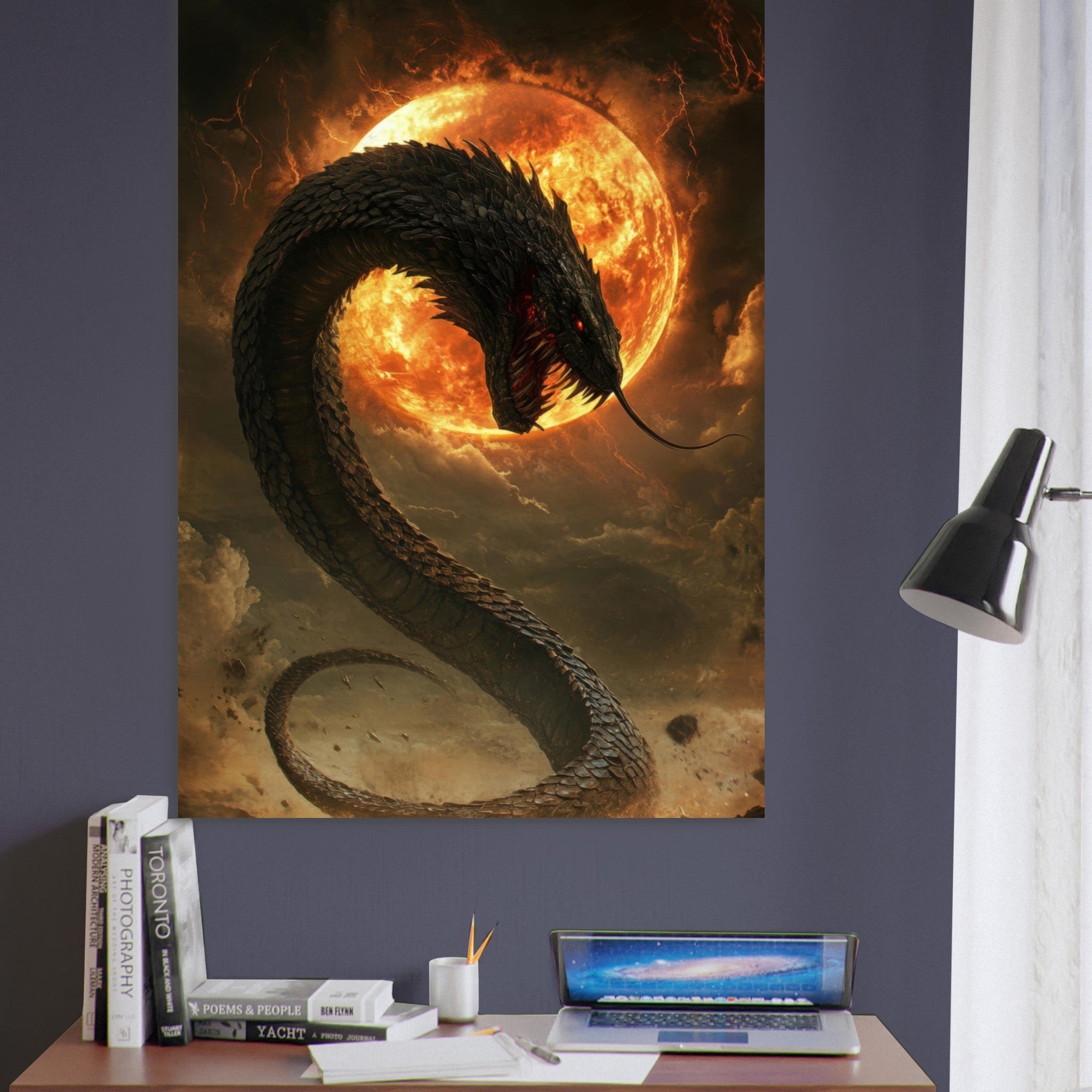 Fine Art Poster Portrait - The Wrath of Apophis Dark Fantasy A Dark Fantasy 2 - Shop Ai Art WebShop - Digital Art online Store
