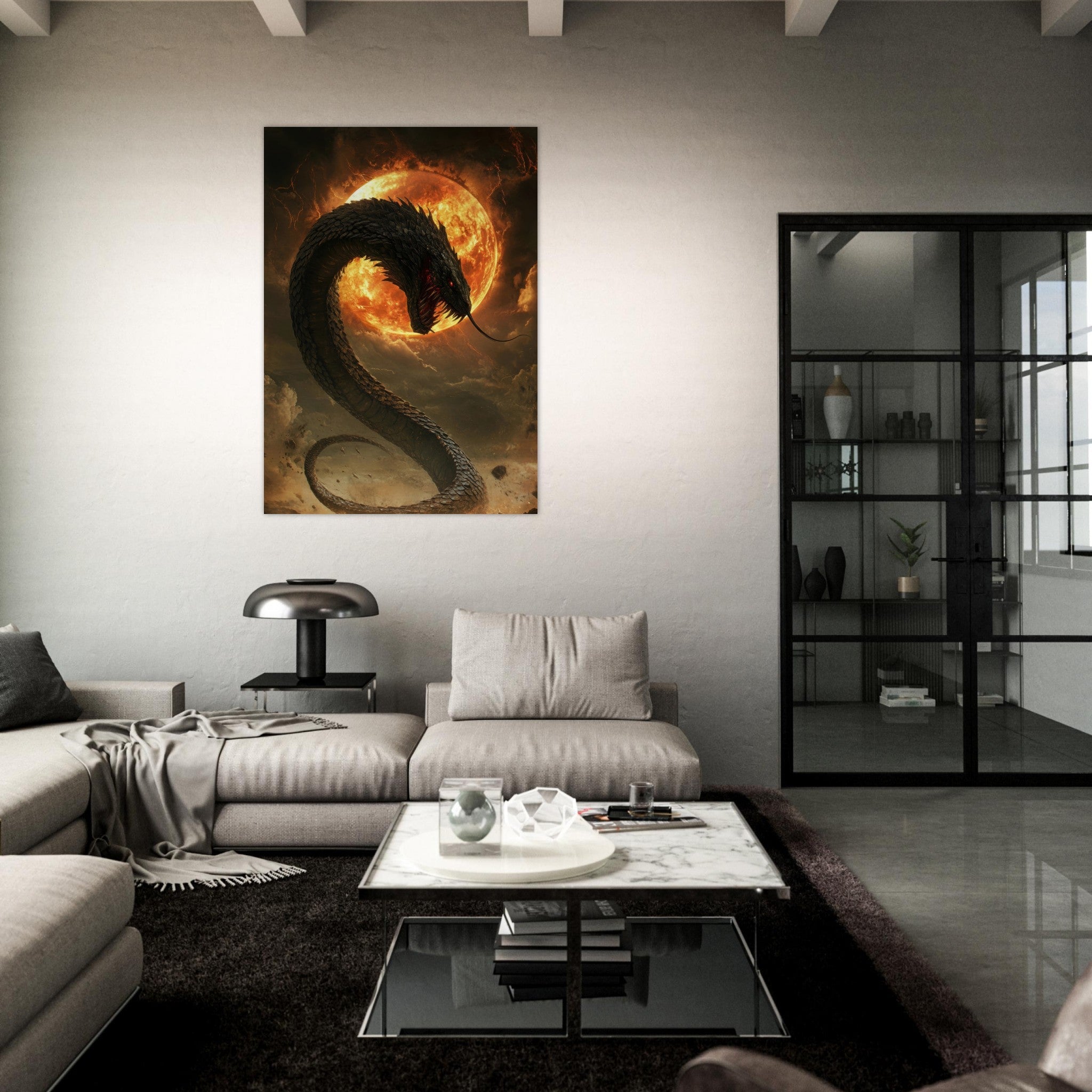 Fine Art Poster Portrait - The Wrath of Apophis Dark Fantasy A Dark Fantasy 2 - Shop Ai Art WebShop - Digital Art online Store