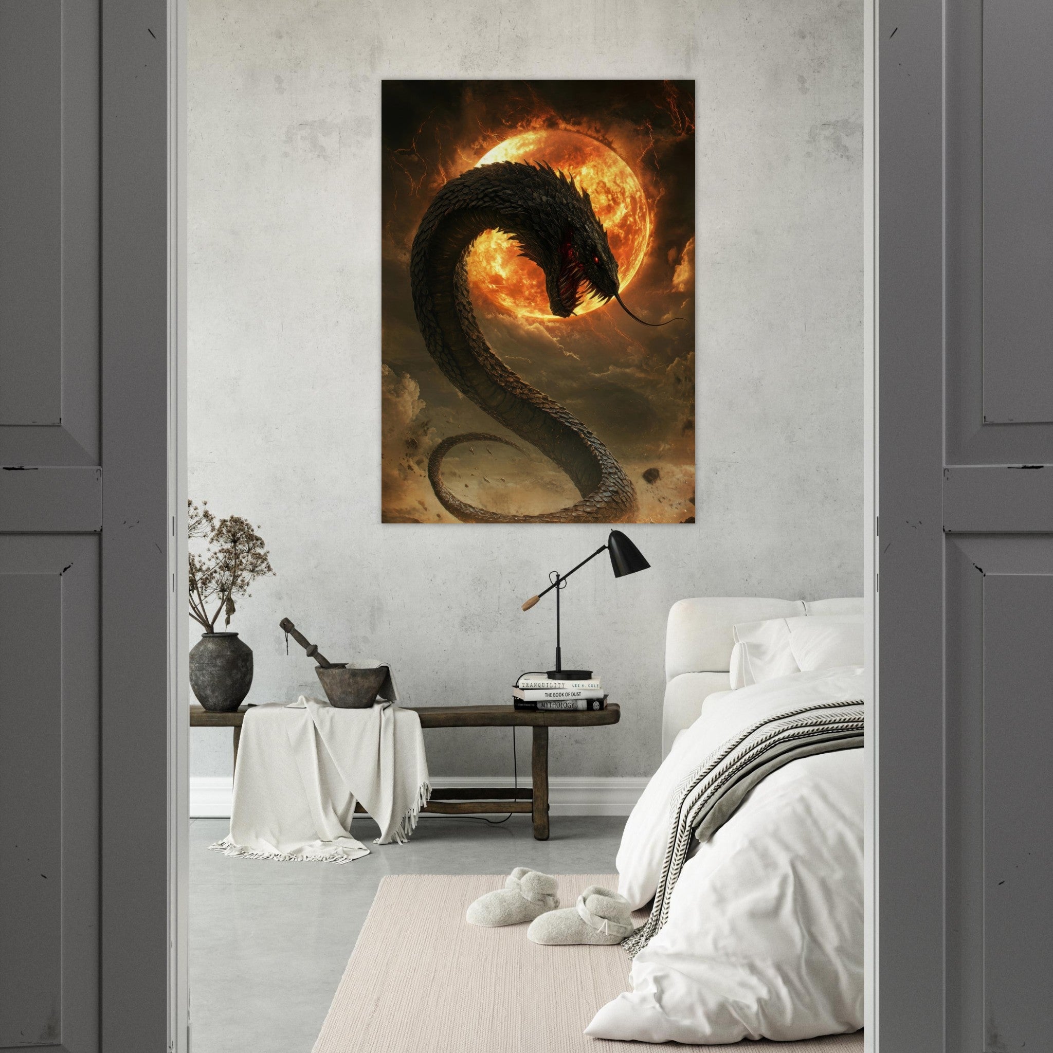 Fine Art Poster Portrait - The Wrath of Apophis Dark Fantasy A Dark Fantasy 2 - Shop Ai Art WebShop - Digital Art online Store