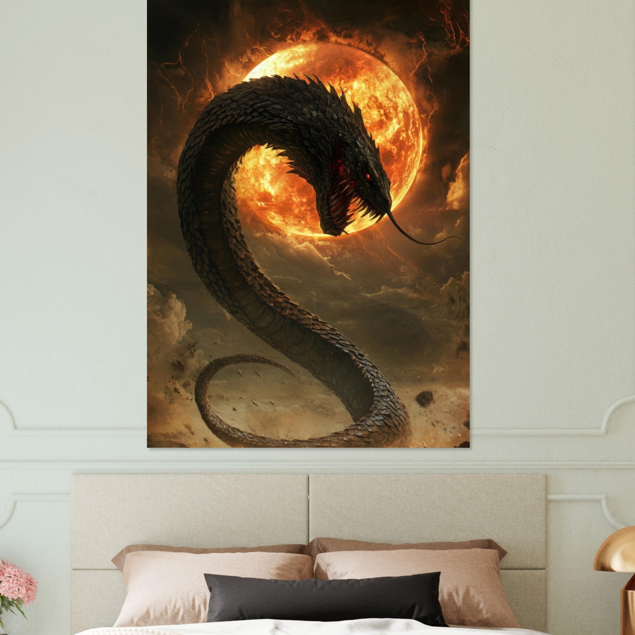 Fine Art Poster Portrait - The Wrath of Apophis Dark Fantasy A Dark Fantasy 2 - Shop Ai Art WebShop - Digital Art online Store
