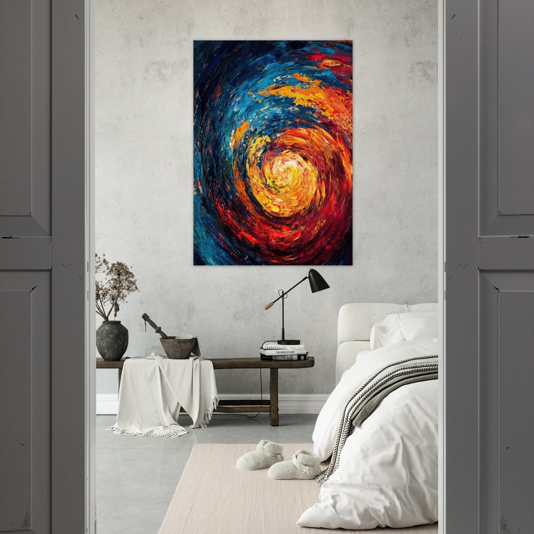 Fine Art Poster Portrait - Vortex of Emotions A swirling fusion of vagrant - Shop Ai Art WebShop - Digital Art online Store