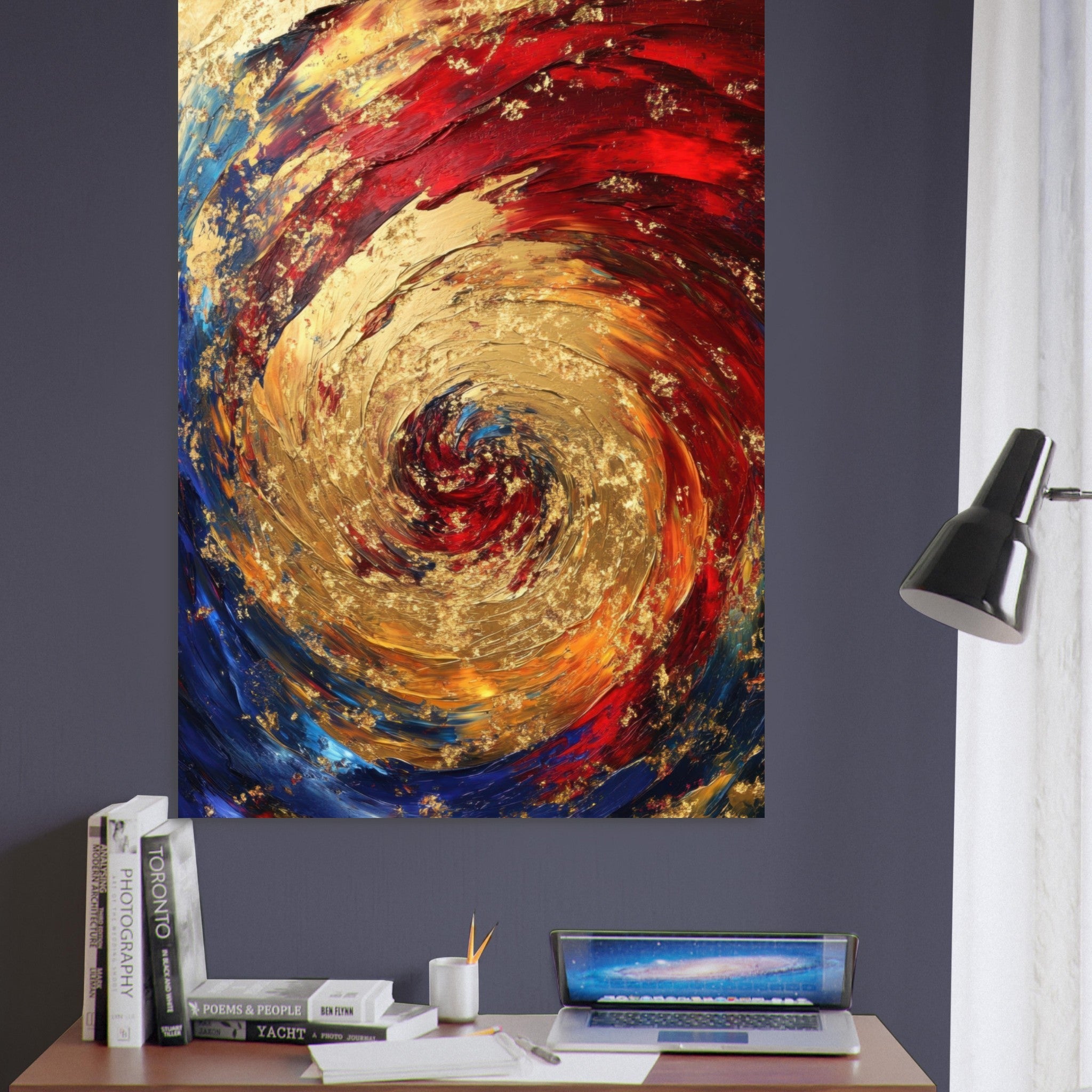 Fine Art Poster Portrait - Vortex of Emotions A swirling fusion of vagrant 2 - Shop Ai Art WebShop - Digital Art online Store