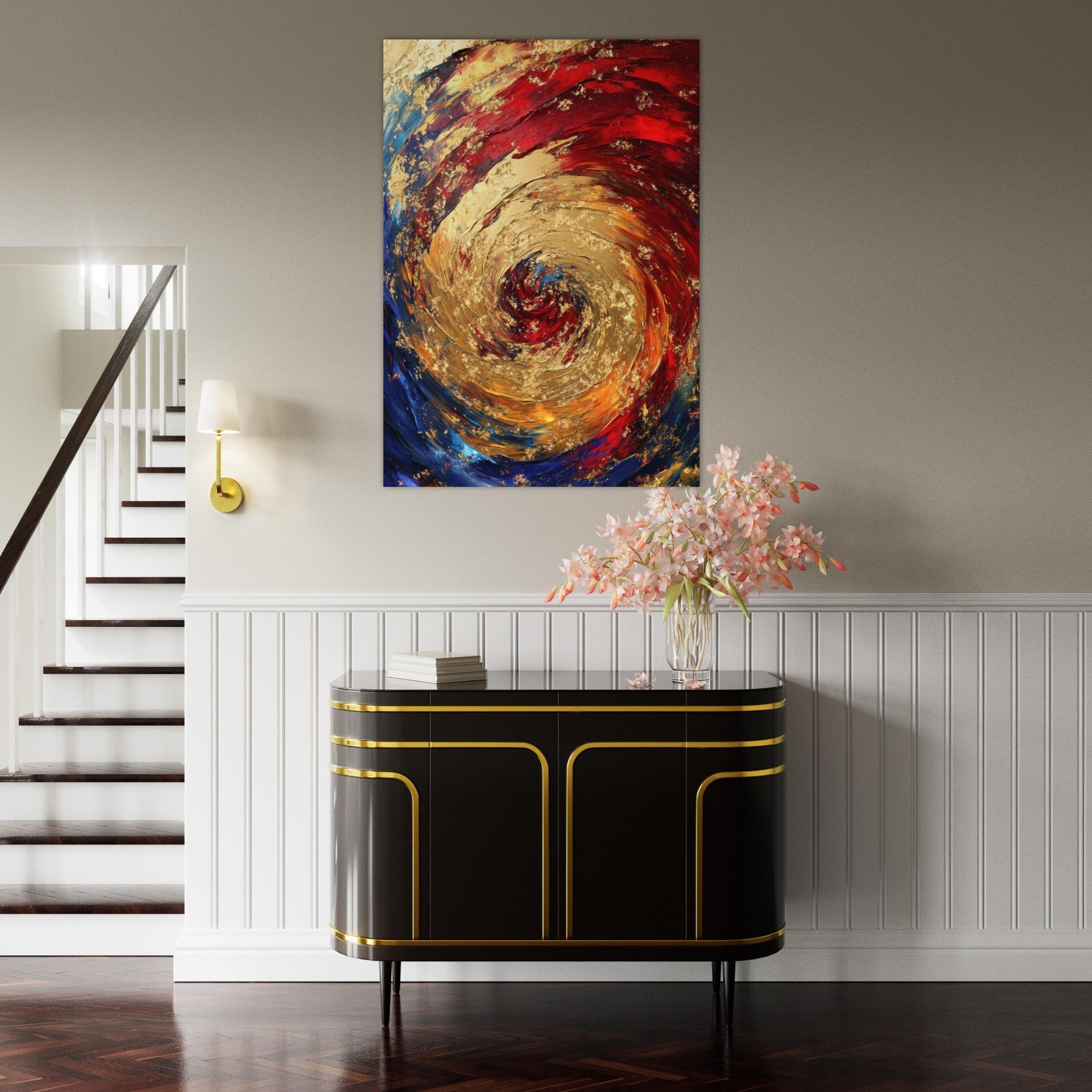 Fine Art Poster Portrait - Vortex of Emotions A swirling fusion of vagrant 2 - Shop Ai Art WebShop - Digital Art online Store