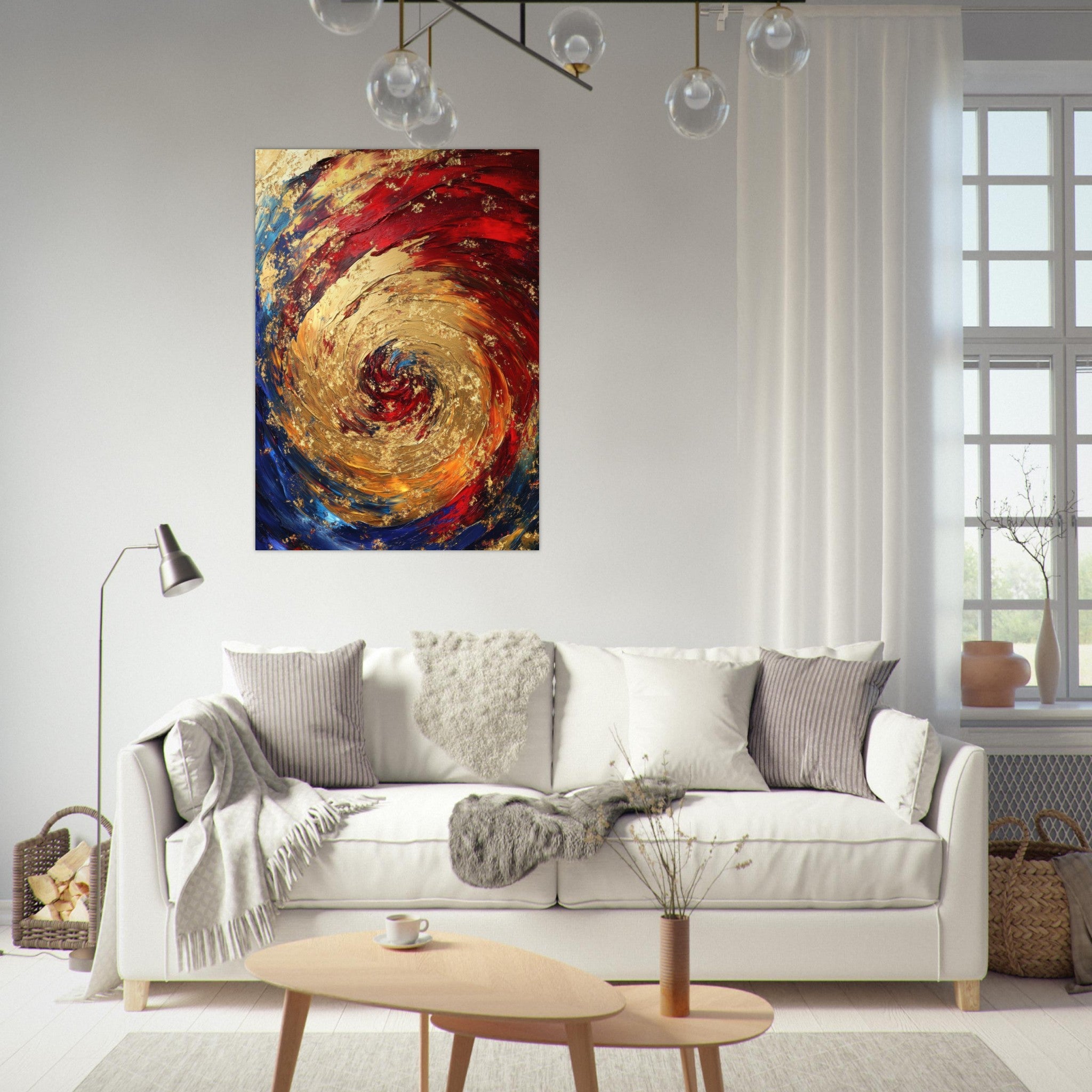 Fine Art Poster Portrait - Vortex of Emotions A swirling fusion of vagrant 2 - Shop Ai Art WebShop - Digital Art online Store