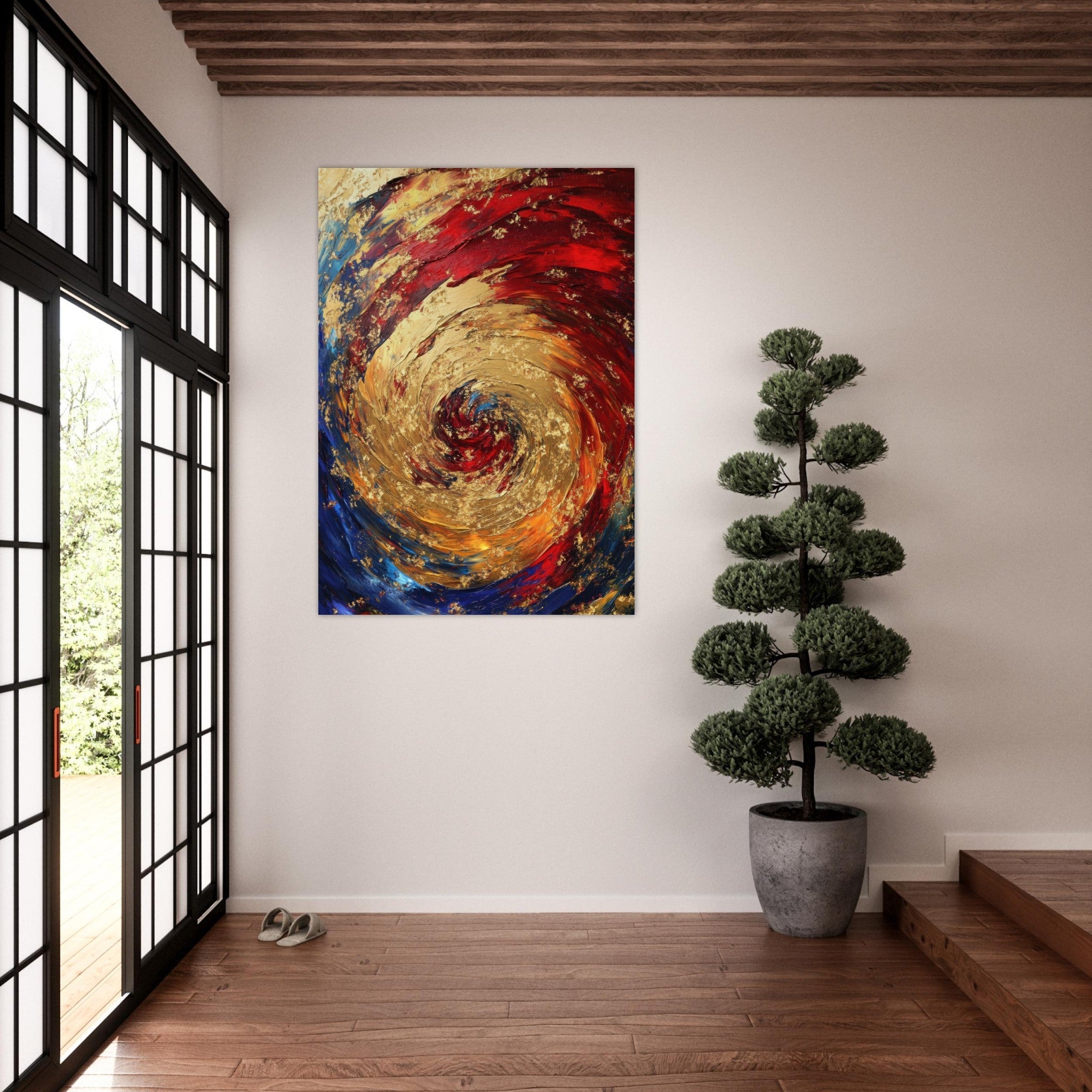 Fine Art Poster Portrait - Vortex of Emotions A swirling fusion of vagrant 2 - Shop Ai Art WebShop - Digital Art online Store