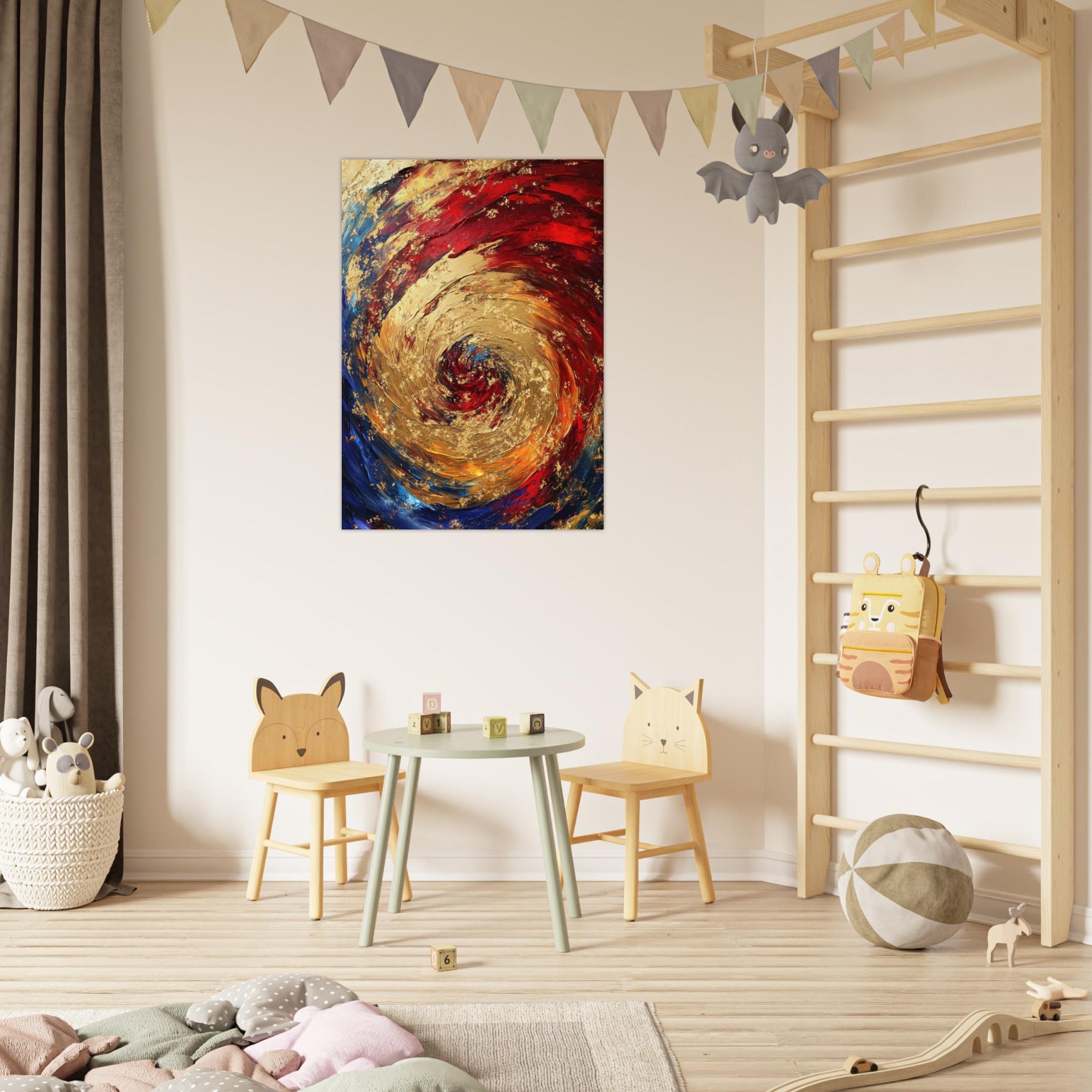 Fine Art Poster Portrait - Vortex of Emotions A swirling fusion of vagrant 2 - Shop Ai Art WebShop - Digital Art online Store