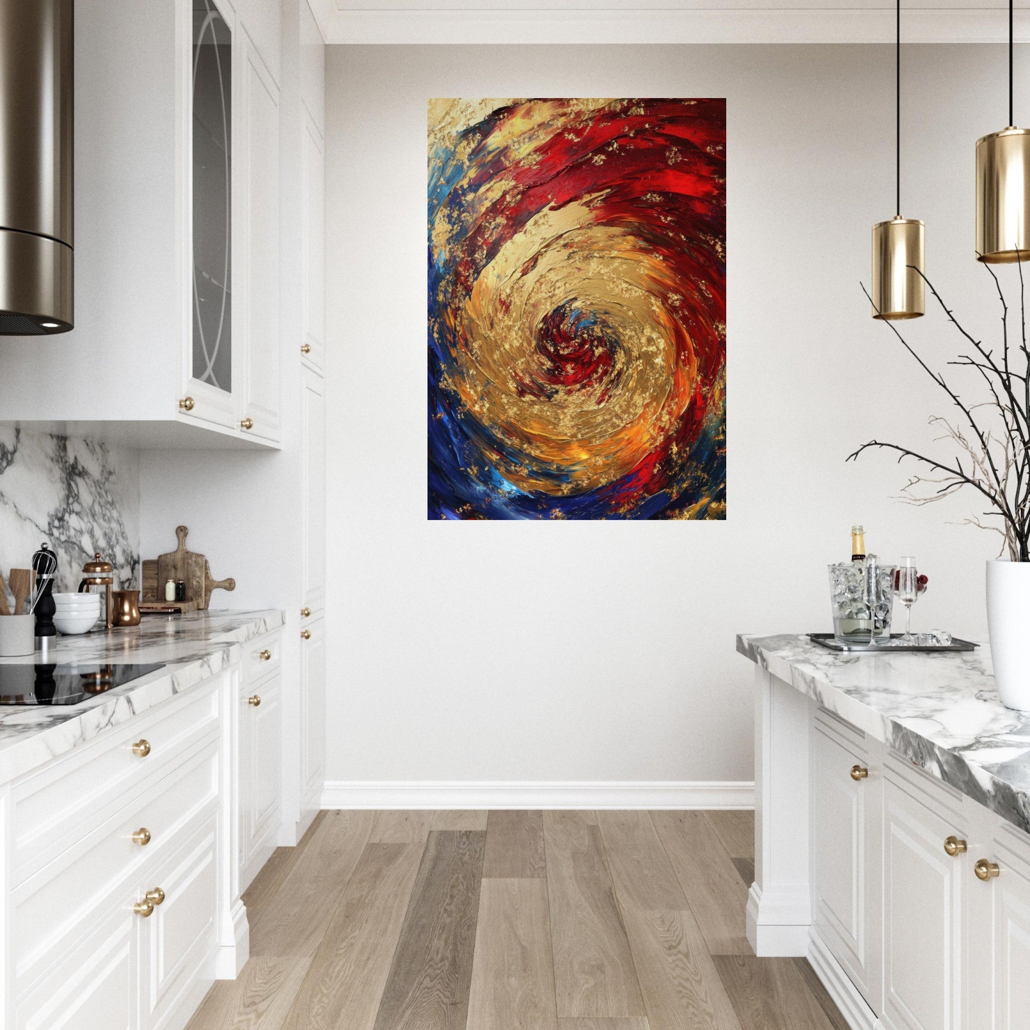 Fine Art Poster Portrait - Vortex of Emotions A swirling fusion of vagrant 2 - Shop Ai Art WebShop - Digital Art online Store