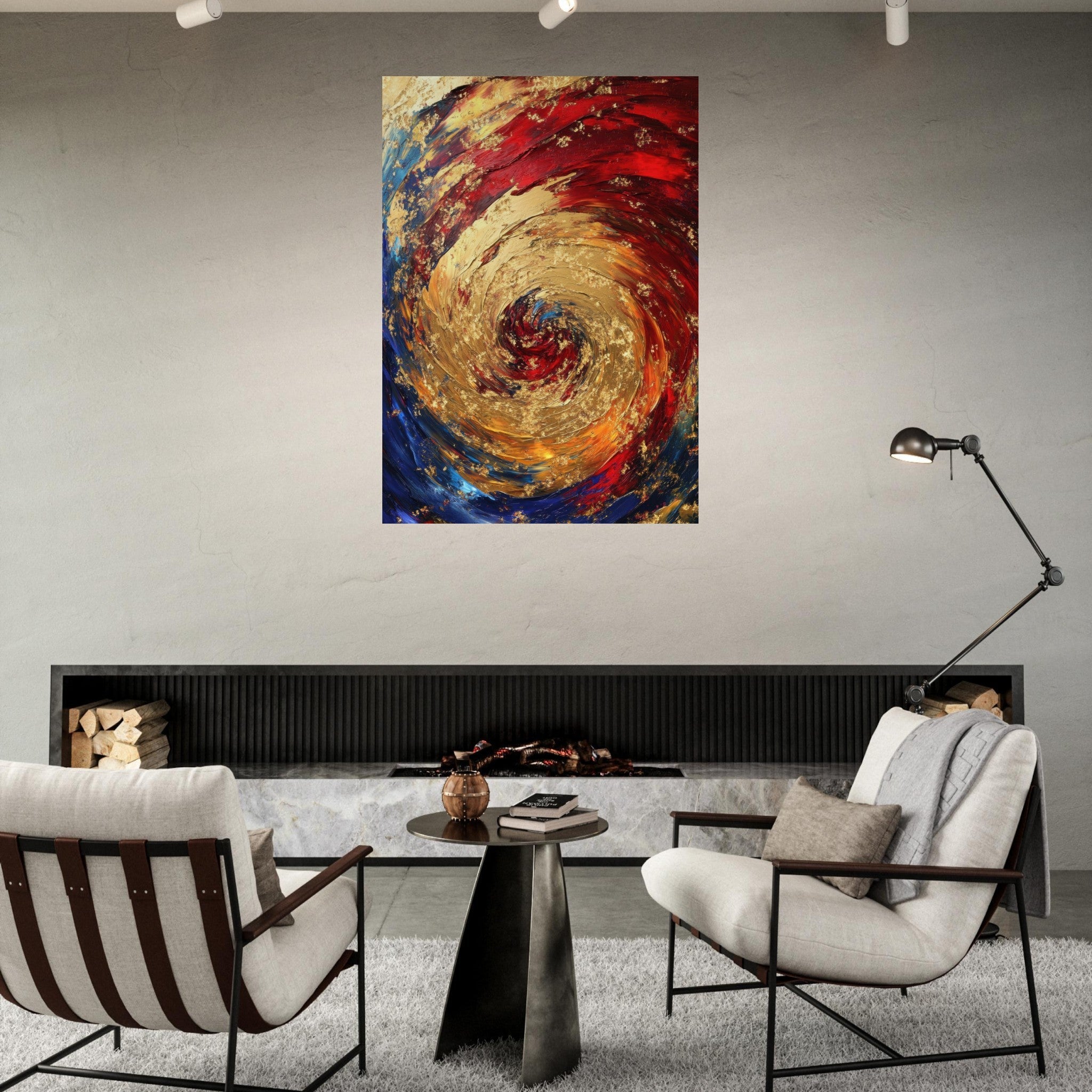 Fine Art Poster Portrait - Vortex of Emotions A swirling fusion of vagrant 2 - Shop Ai Art WebShop - Digital Art online Store