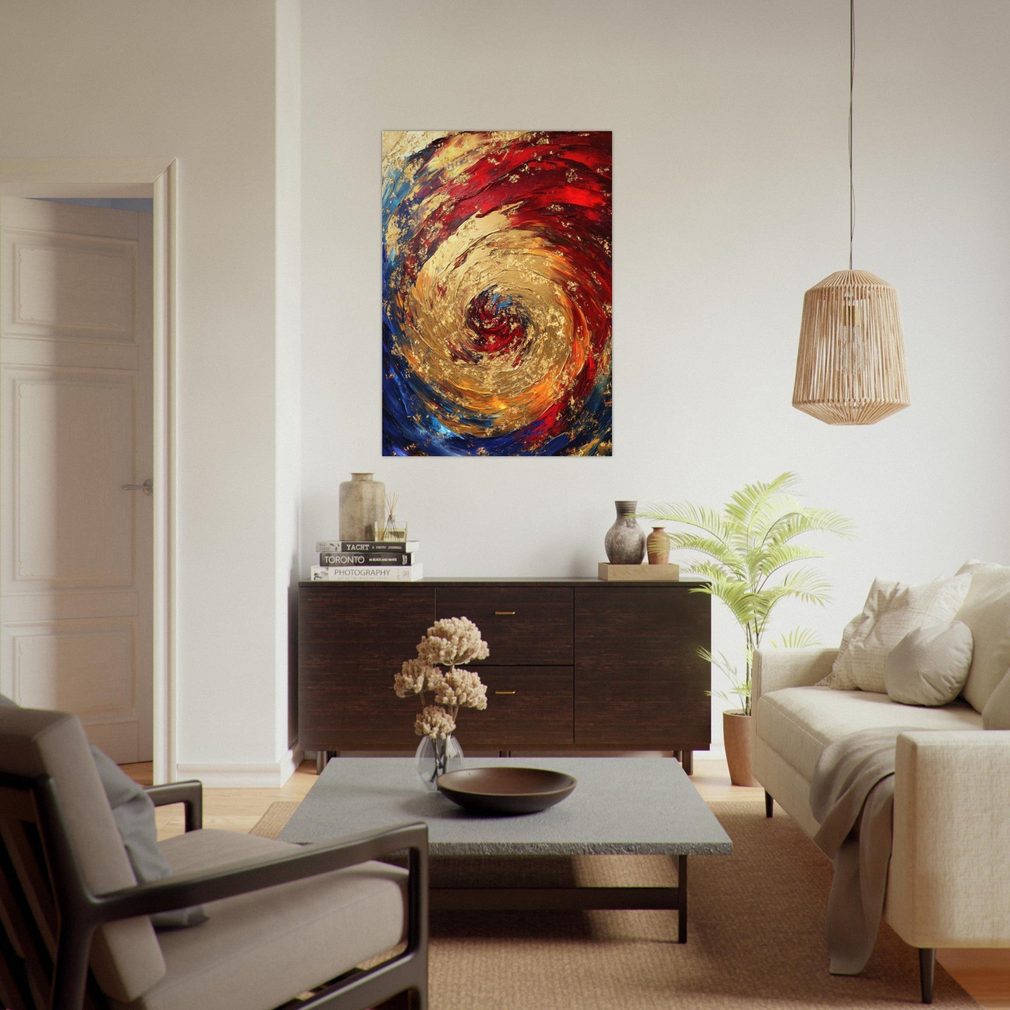 Fine Art Poster Portrait - Vortex of Emotions A swirling fusion of vagrant 2 - Shop Ai Art WebShop - Digital Art online Store