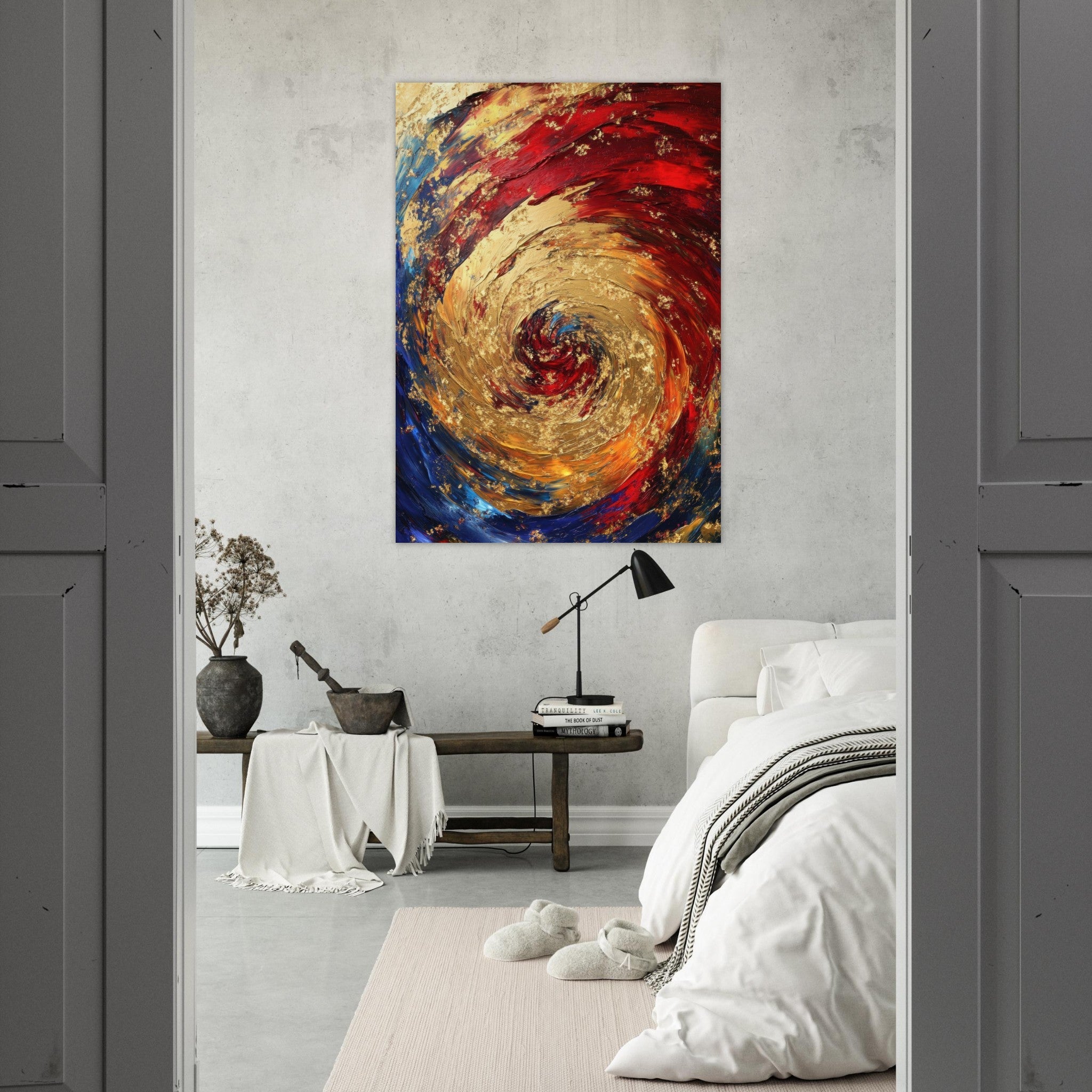 Fine Art Poster Portrait - Vortex of Emotions A swirling fusion of vagrant 2 - Shop Ai Art WebShop - Digital Art online Store