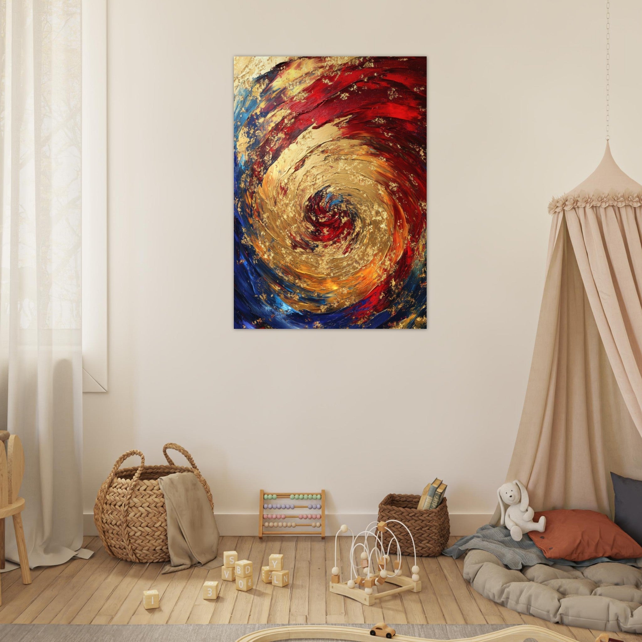 Fine Art Poster Portrait - Vortex of Emotions A swirling fusion of vagrant 2 - Shop Ai Art WebShop - Digital Art online Store