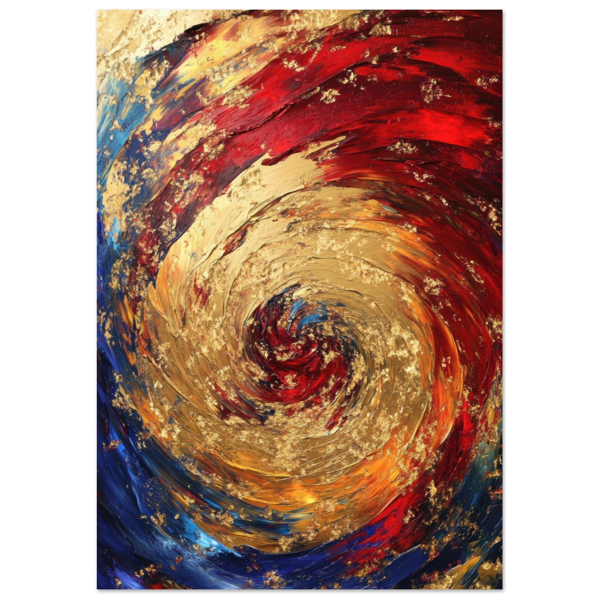 Fine Art Poster Portrait - Vortex of Emotions A swirling fusion of vagrant 2 - Shop Ai Art WebShop - Digital Art online Store