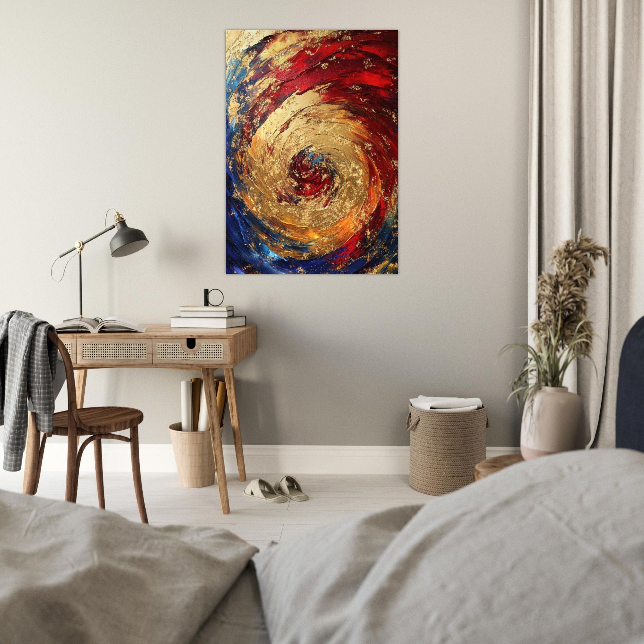 Fine Art Poster Portrait - Vortex of Emotions A swirling fusion of vagrant 2 - Shop Ai Art WebShop - Digital Art online Store