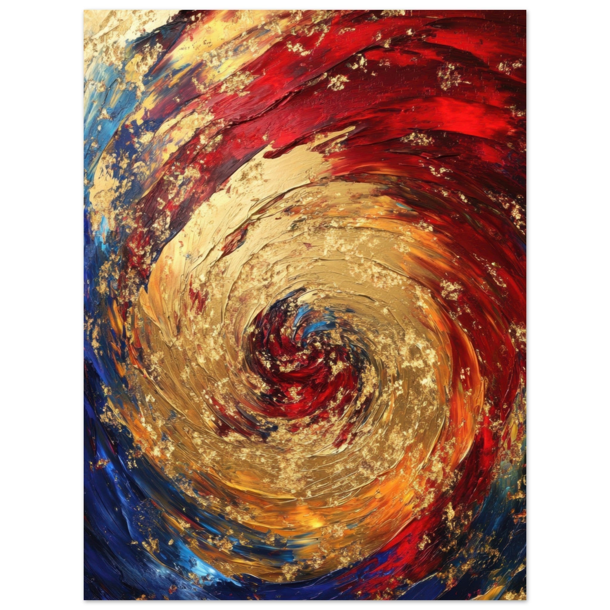 Fine Art Poster Portrait - Vortex of Emotions A swirling fusion of vagrant 2 - Shop Ai Art WebShop - Digital Art online Store