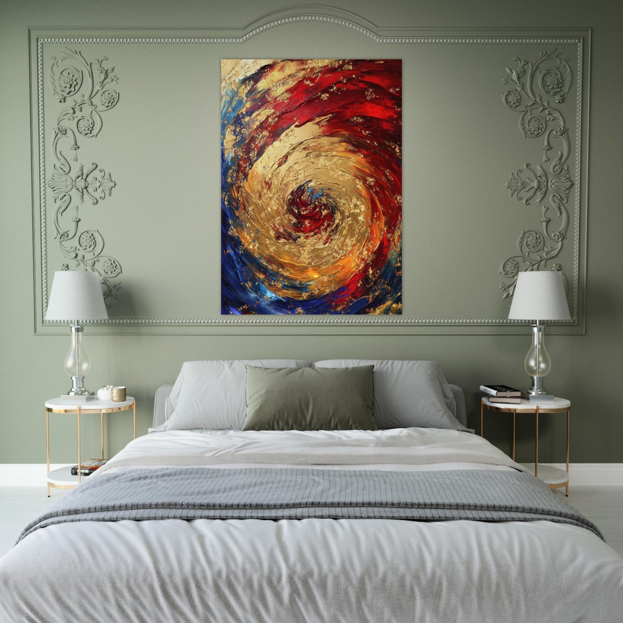 Fine Art Poster Portrait - Vortex of Emotions A swirling fusion of vagrant 2 - Shop Ai Art WebShop - Digital Art online Store