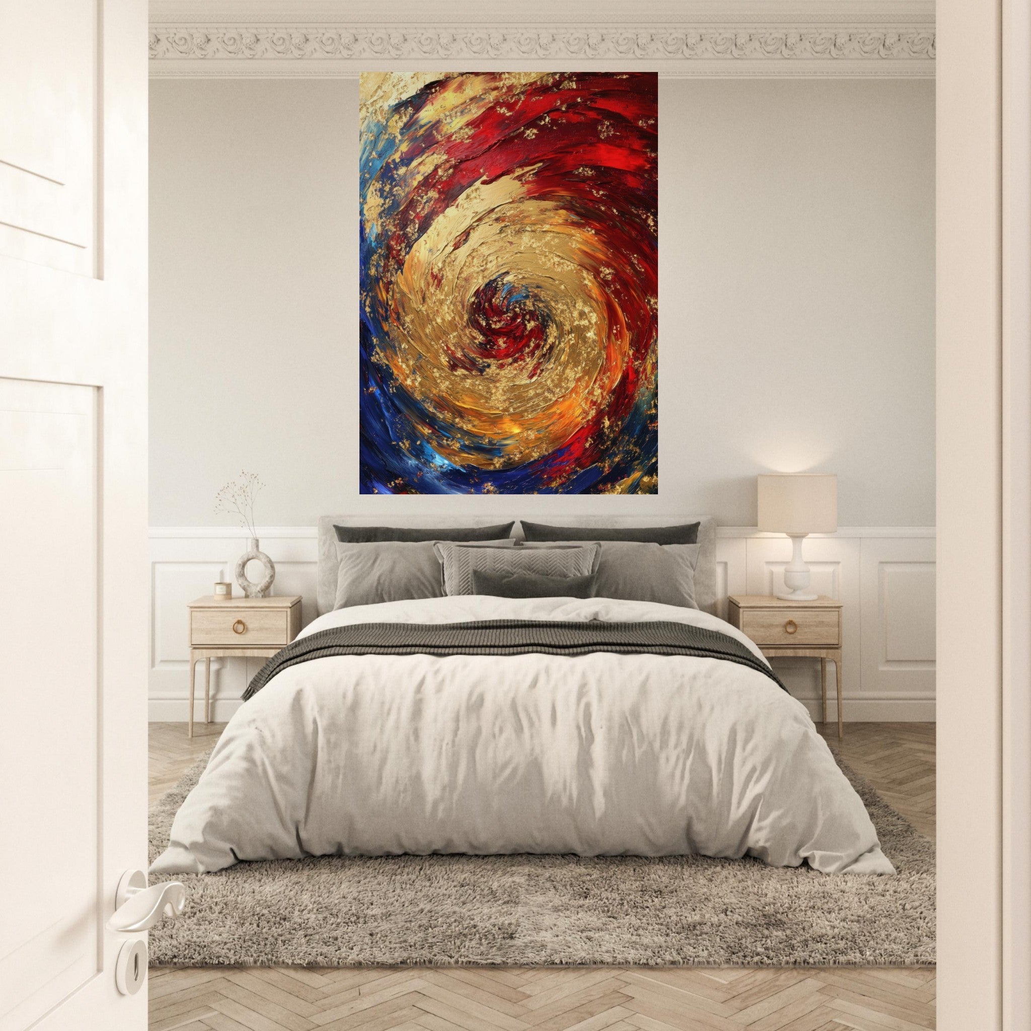 Fine Art Poster Portrait - Vortex of Emotions A swirling fusion of vagrant 2 - Shop Ai Art WebShop - Digital Art online Store