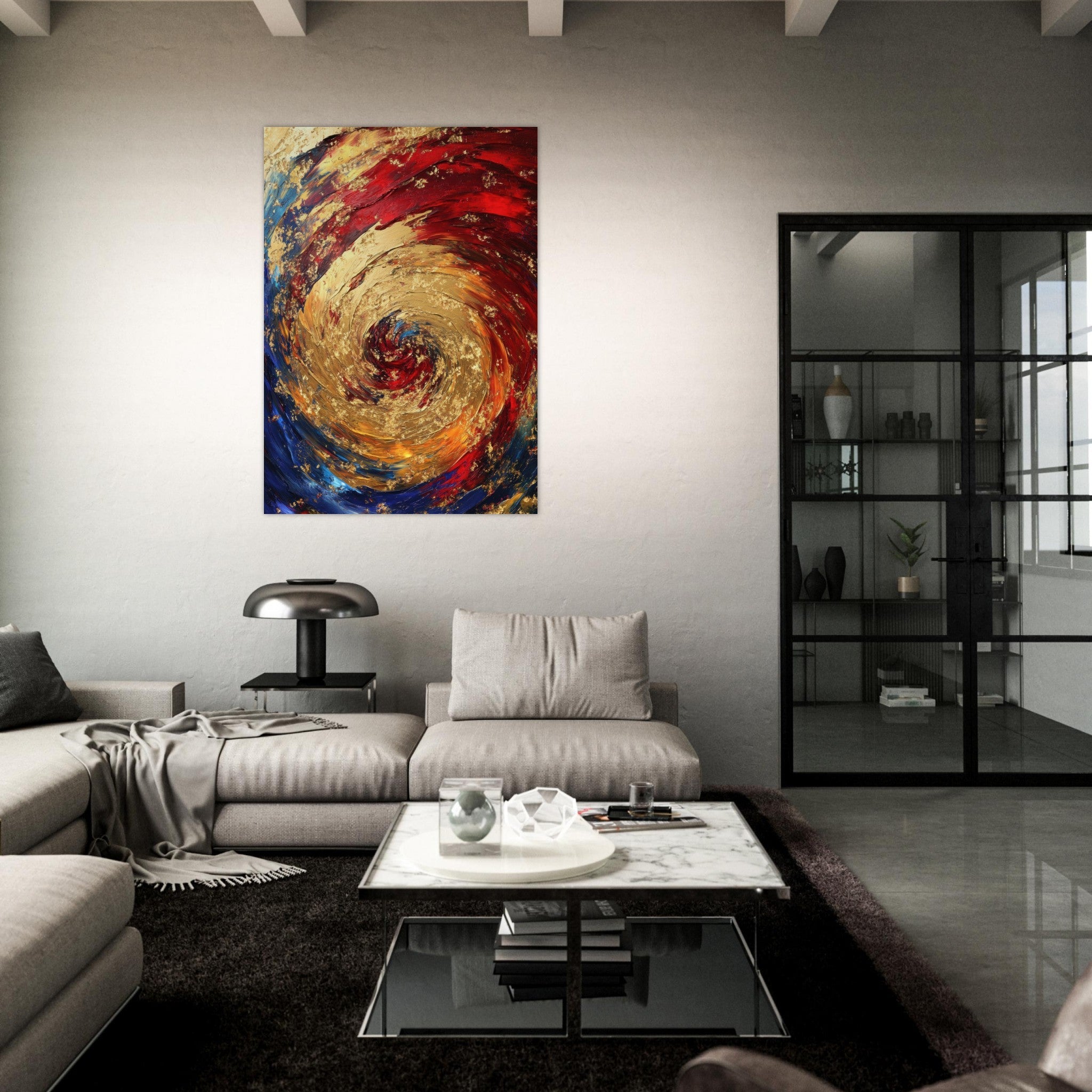Fine Art Poster Portrait - Vortex of Emotions A swirling fusion of vagrant 2 - Shop Ai Art WebShop - Digital Art online Store