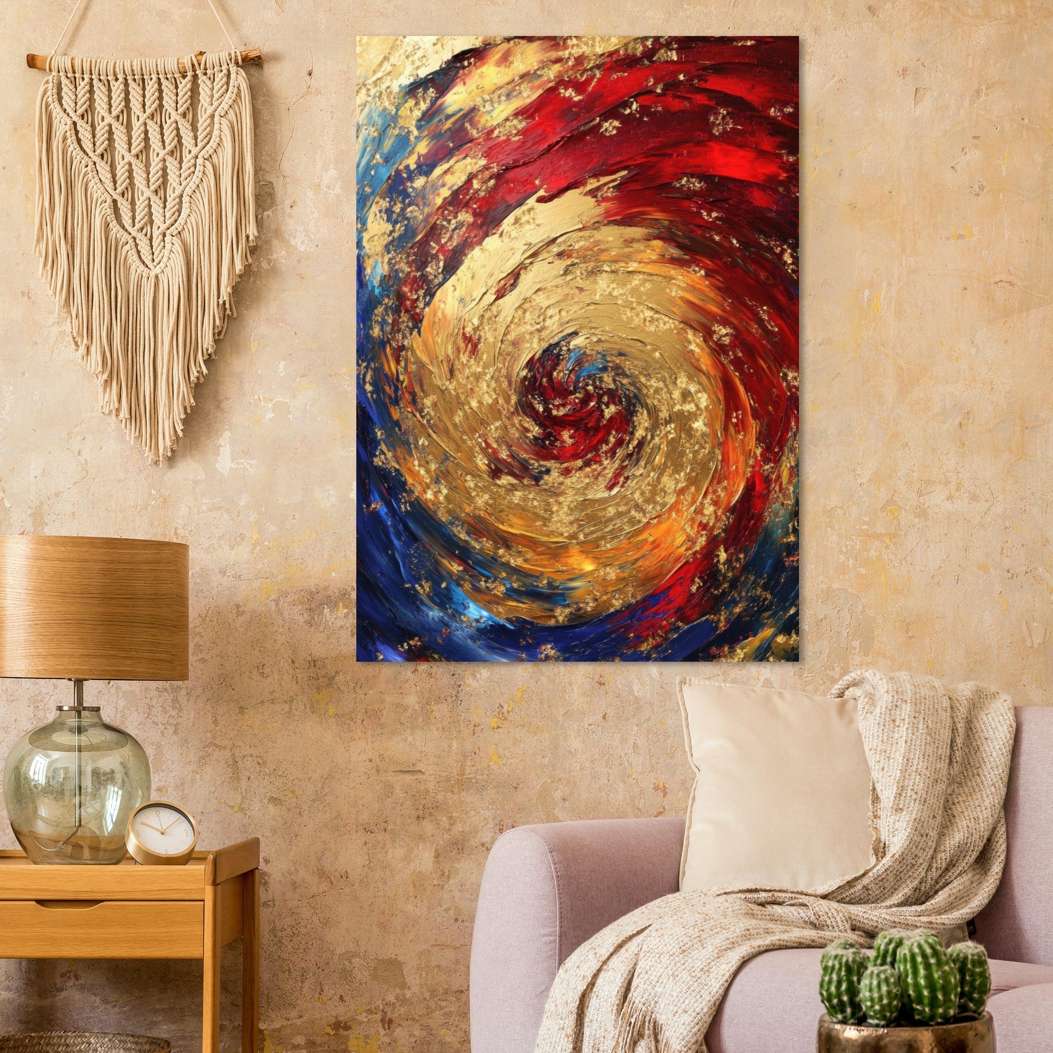 Fine Art Poster Portrait - Vortex of Emotions A swirling fusion of vagrant 2 - Shop Ai Art WebShop - Digital Art online Store