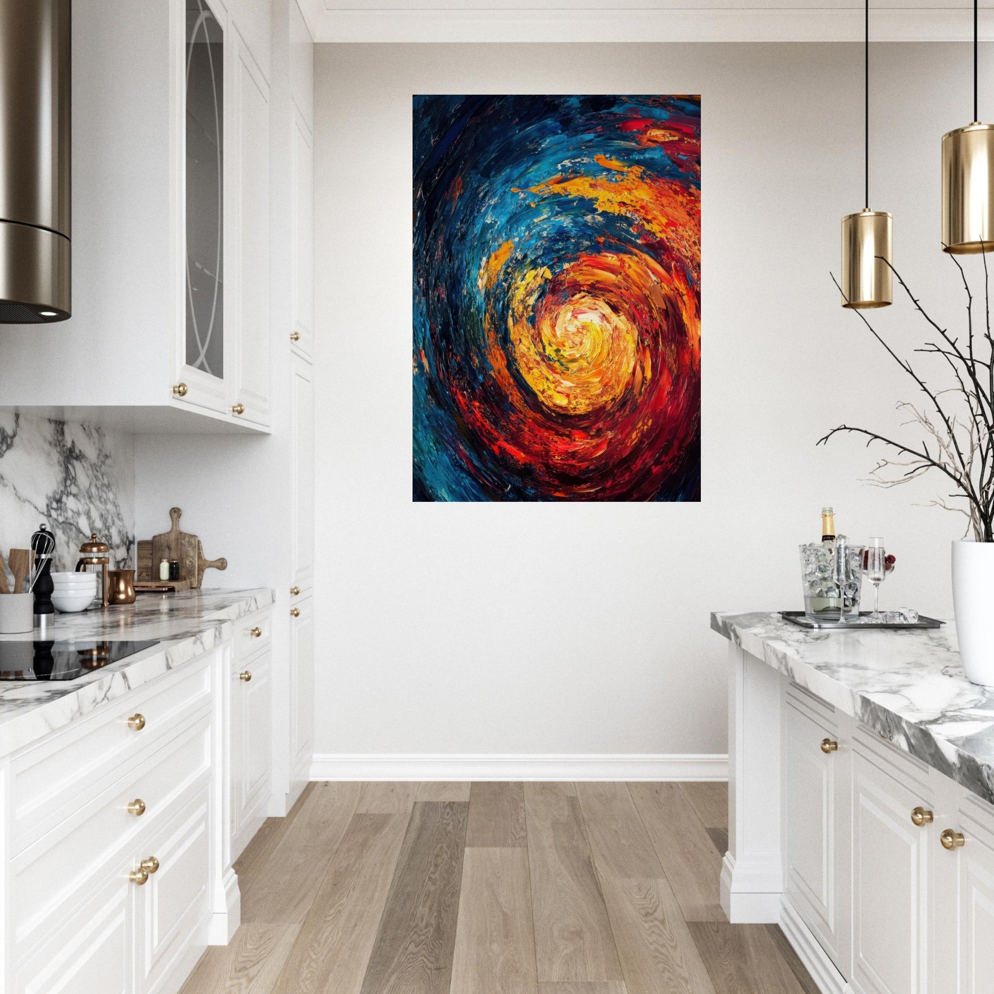 Fine Art Poster Portrait - Vortex of Emotions A swirling fusion of vagrant - Shop Ai Art WebShop - Digital Art online Store