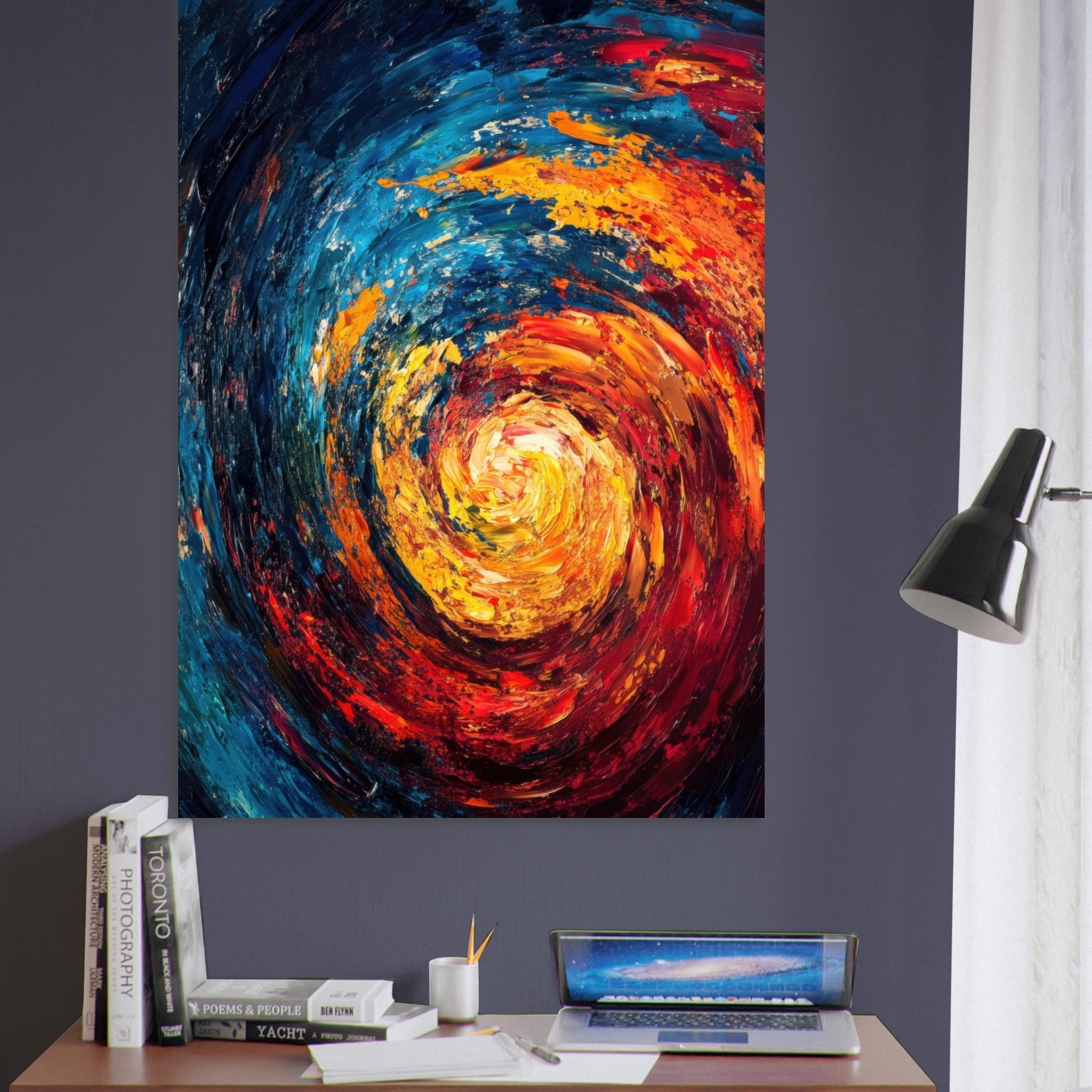 Fine Art Poster Portrait - Vortex of Emotions A swirling fusion of vagrant - Shop Ai Art WebShop - Digital Art online Store