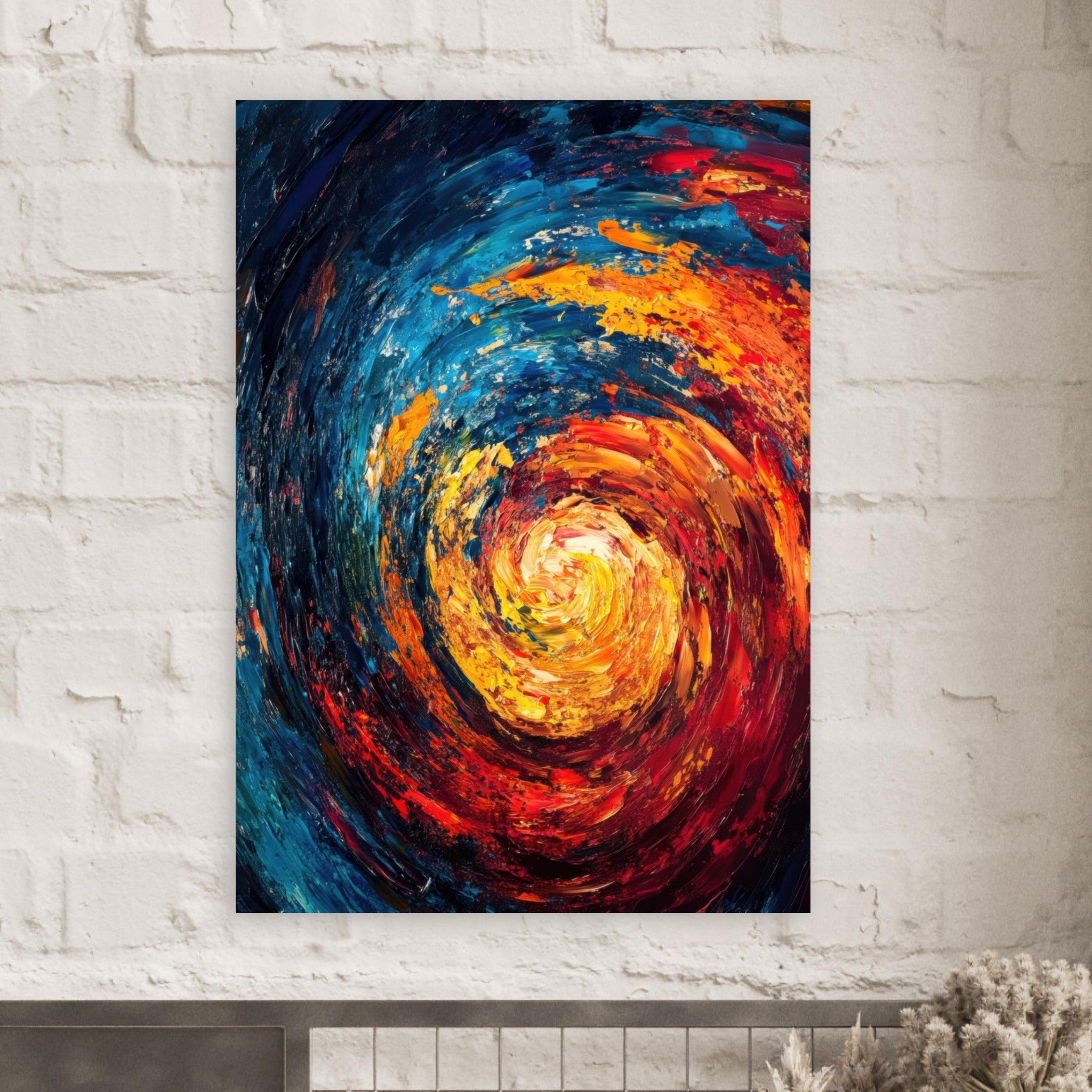 Fine Art Poster Portrait - Vortex of Emotions A swirling fusion of vagrant - Shop Ai Art WebShop - Digital Art online Store