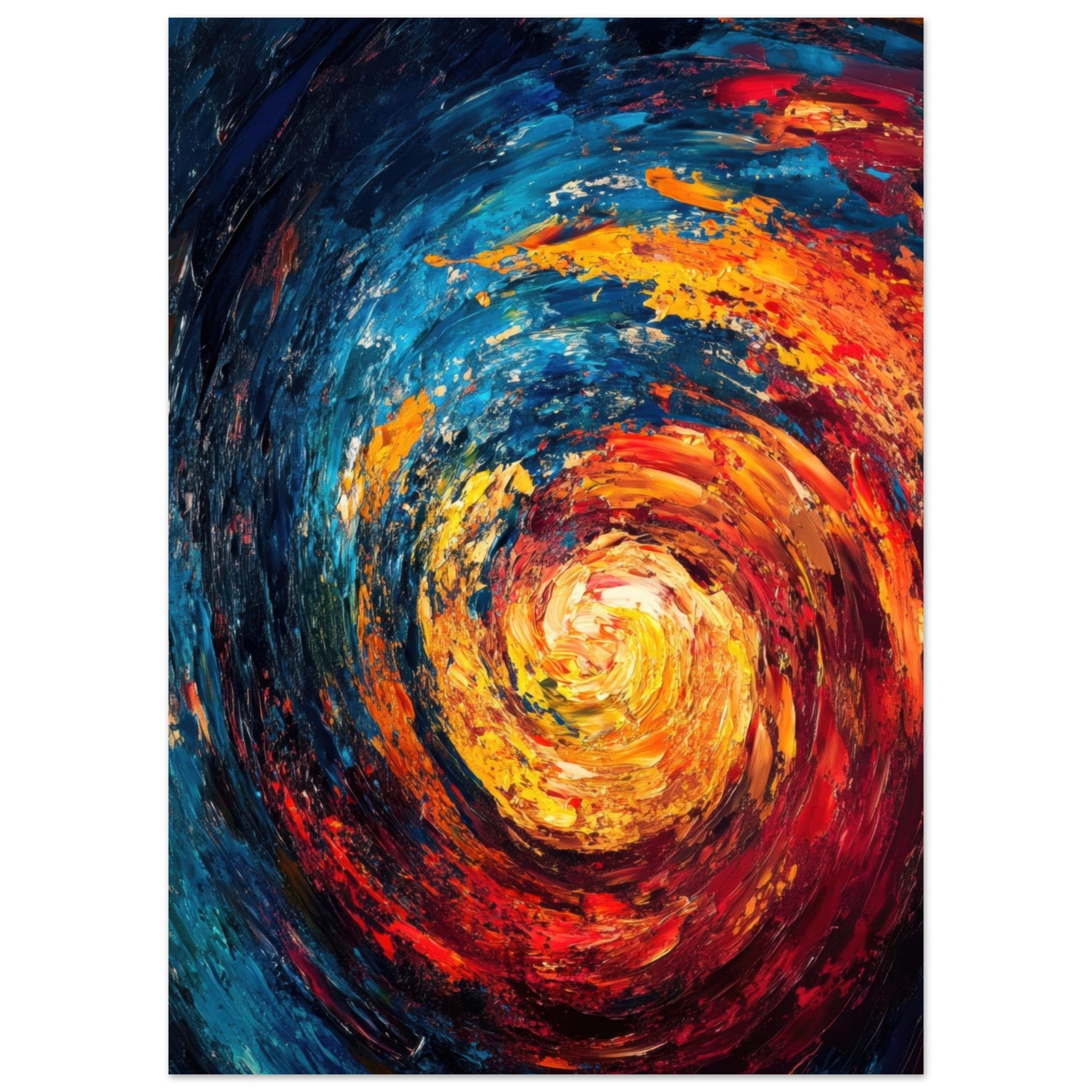 Fine Art Poster Portrait - Vortex of Emotions A swirling fusion of vagrant - Shop Ai Art WebShop - Digital Art online Store