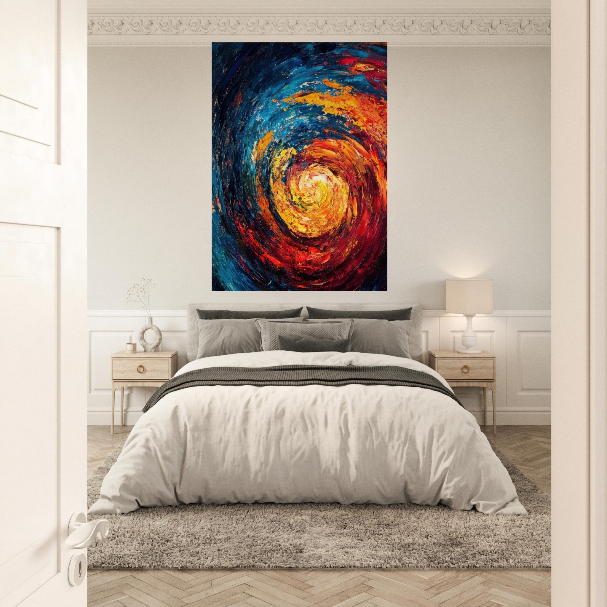 Fine Art Poster Portrait - Vortex of Emotions A swirling fusion of vagrant - Shop Ai Art WebShop - Digital Art online Store
