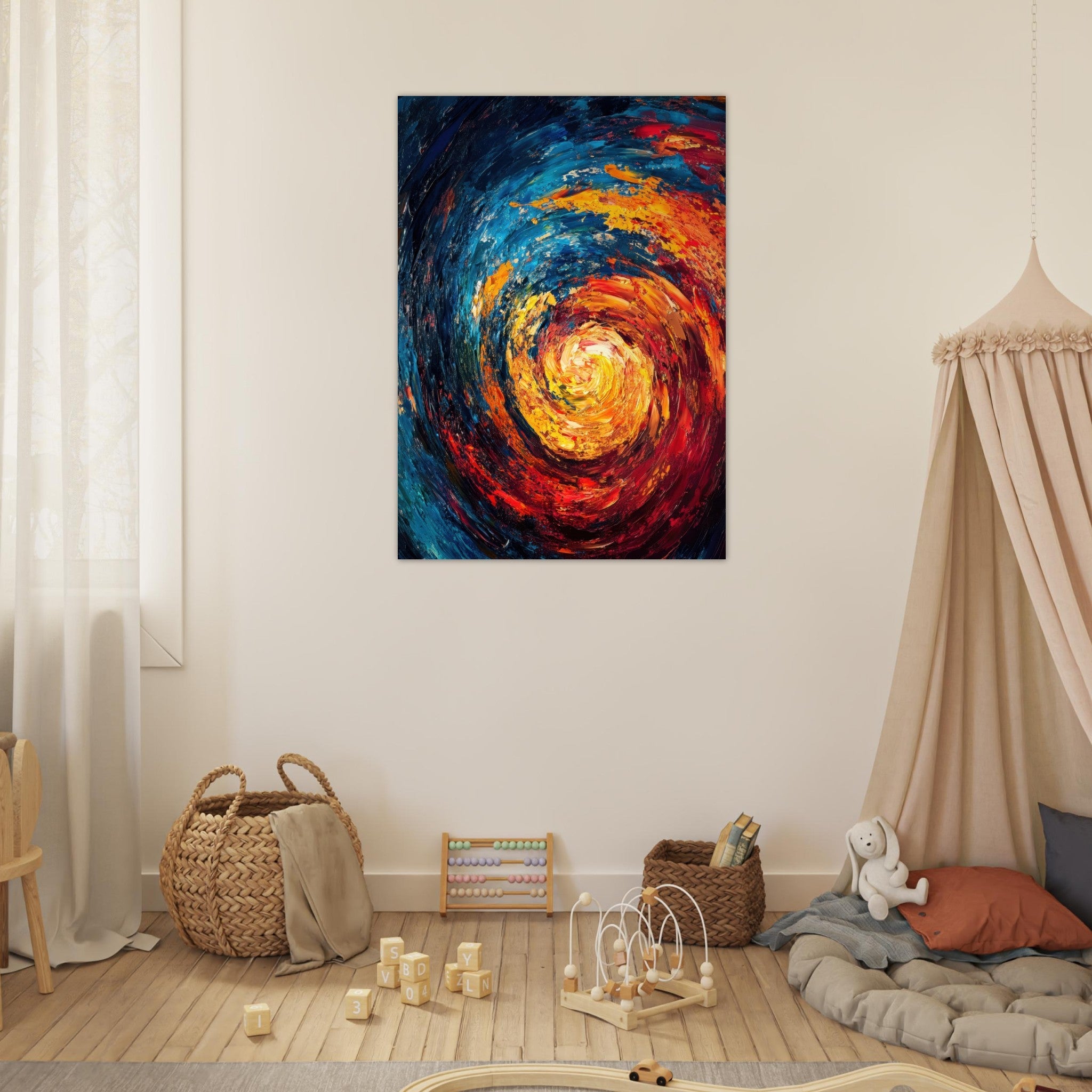 Fine Art Poster Portrait - Vortex of Emotions A swirling fusion of vagrant - Shop Ai Art WebShop - Digital Art online Store