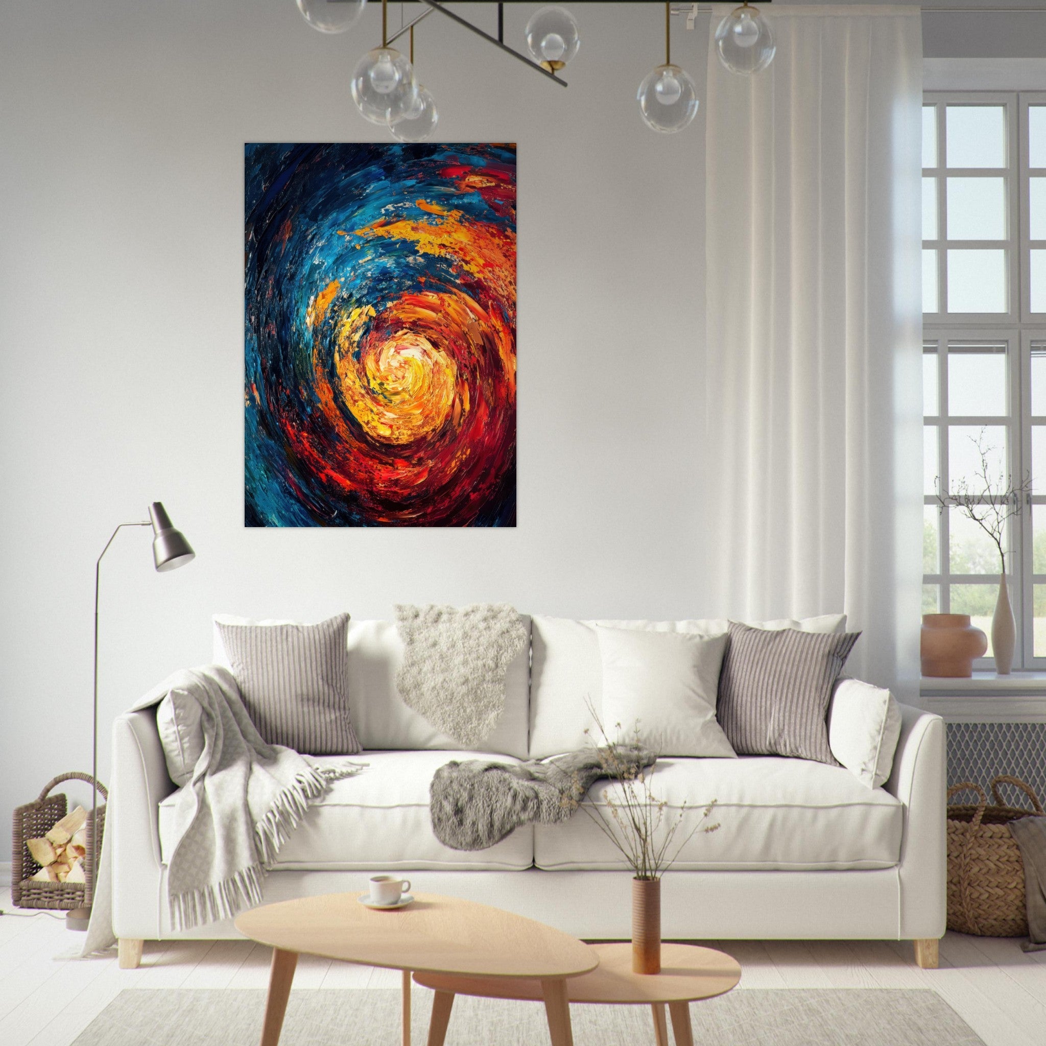 Fine Art Poster Portrait - Vortex of Emotions A swirling fusion of vagrant - Shop Ai Art WebShop - Digital Art online Store