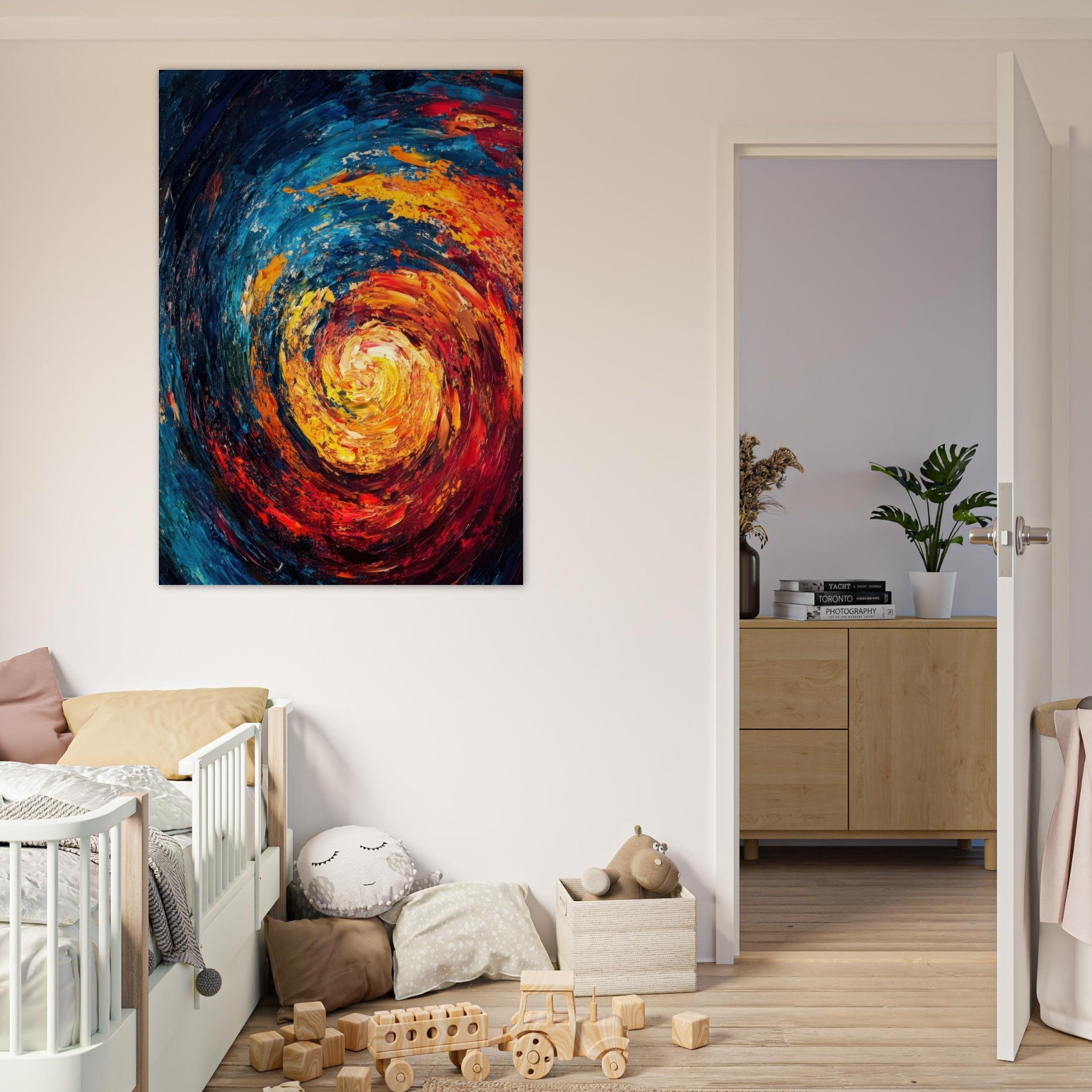 Fine Art Poster Portrait - Vortex of Emotions A swirling fusion of vagrant - Shop Ai Art WebShop - Digital Art online Store