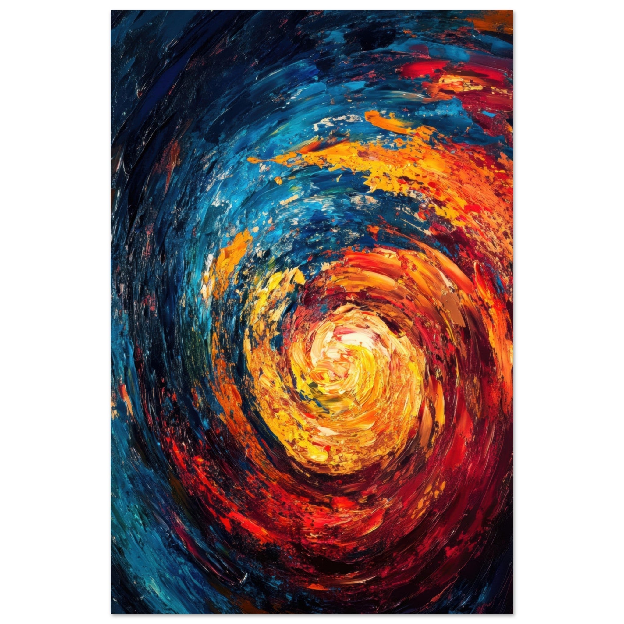 Fine Art Poster Portrait - Vortex of Emotions A swirling fusion of vagrant - Shop Ai Art WebShop - Digital Art online Store