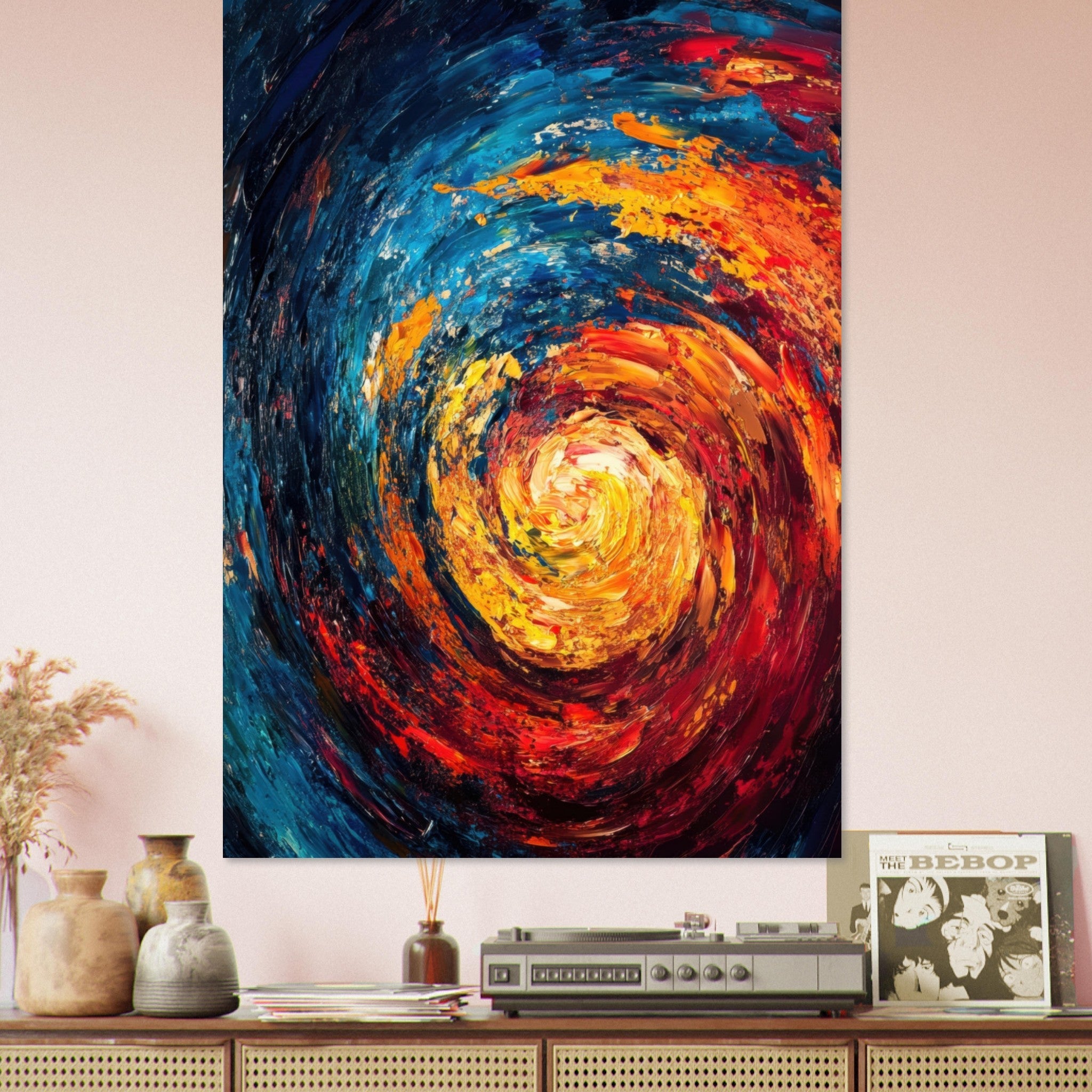 Fine Art Poster Portrait - Vortex of Emotions A swirling fusion of vagrant - Shop Ai Art WebShop - Digital Art online Store