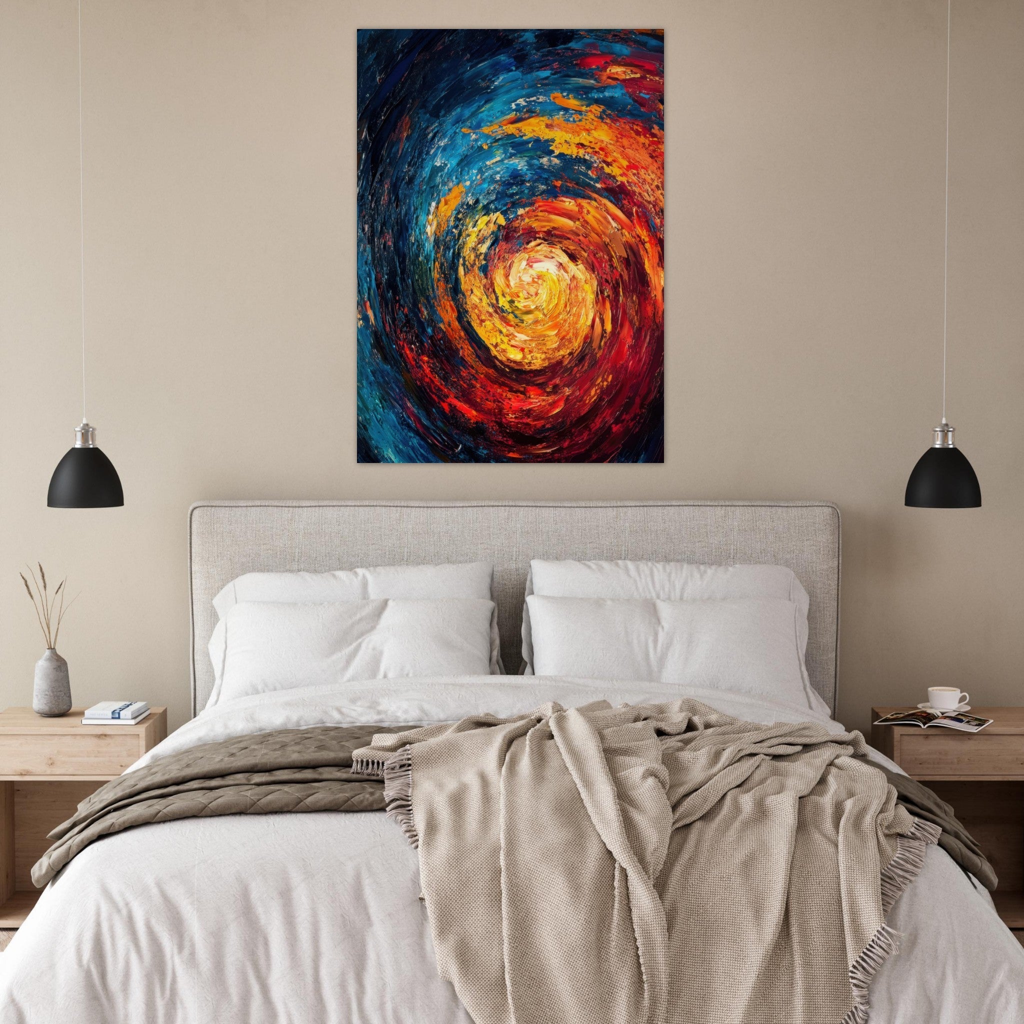 Fine Art Poster Portrait - Vortex of Emotions A swirling fusion of vagrant - Shop Ai Art WebShop - Digital Art online Store