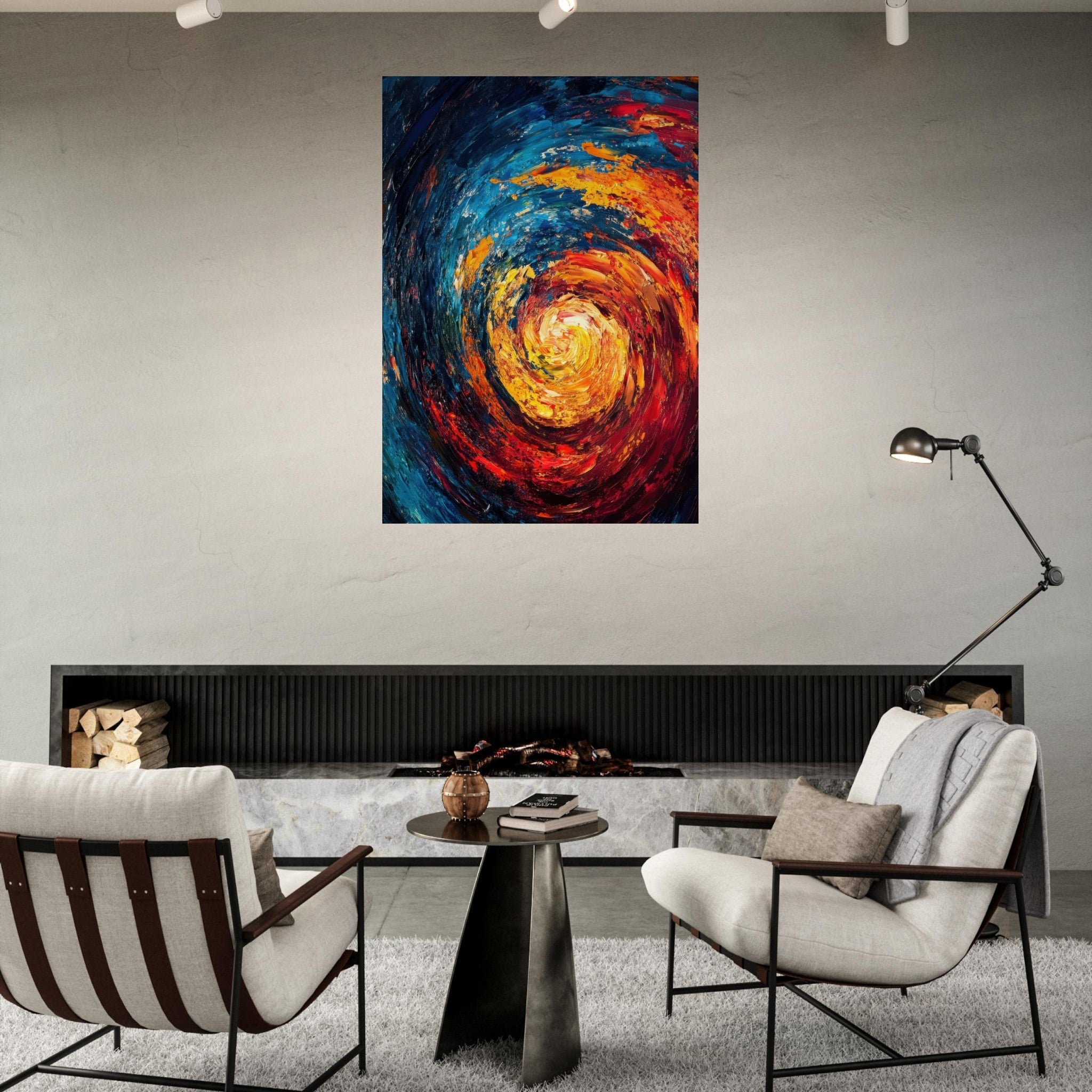 Fine Art Poster Portrait - Vortex of Emotions A swirling fusion of vagrant - Shop Ai Art WebShop - Digital Art online Store
