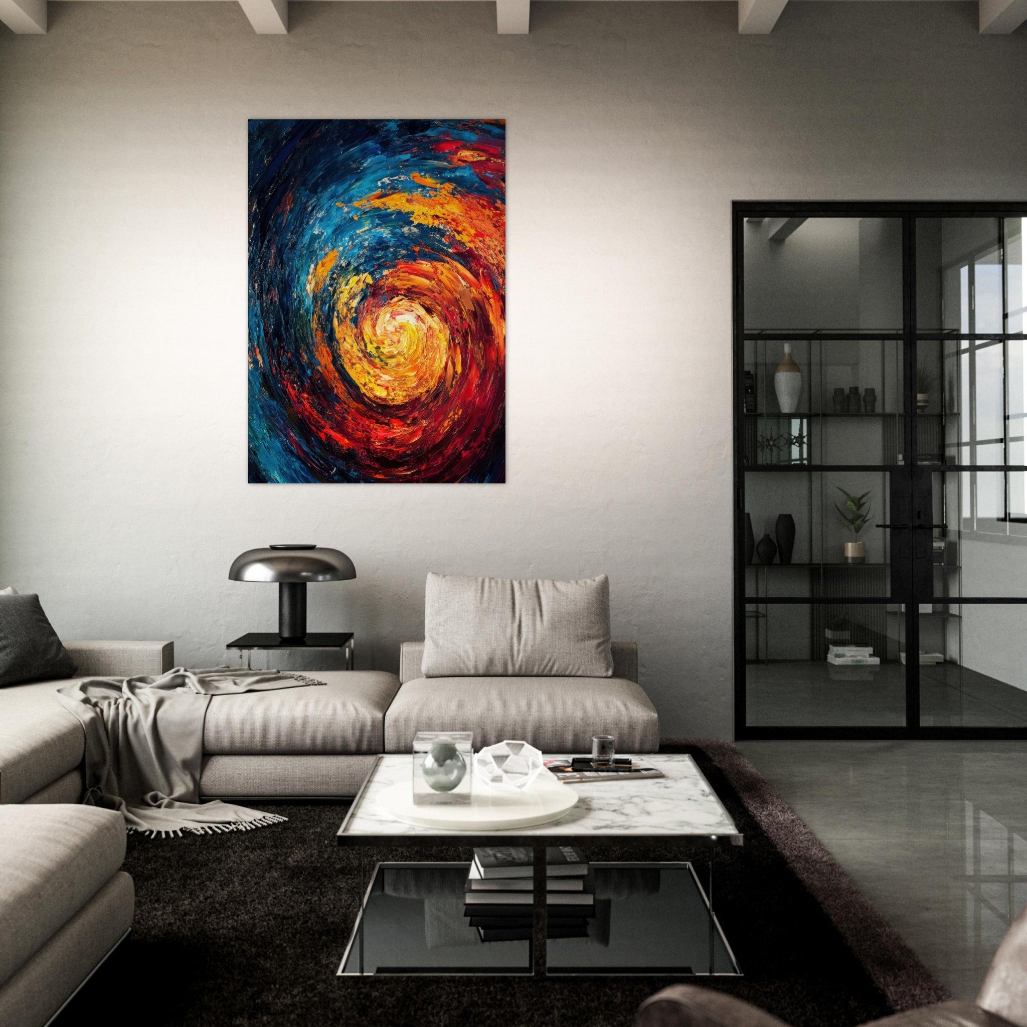 Fine Art Poster Portrait - Vortex of Emotions A swirling fusion of vagrant - Shop Ai Art WebShop - Digital Art online Store