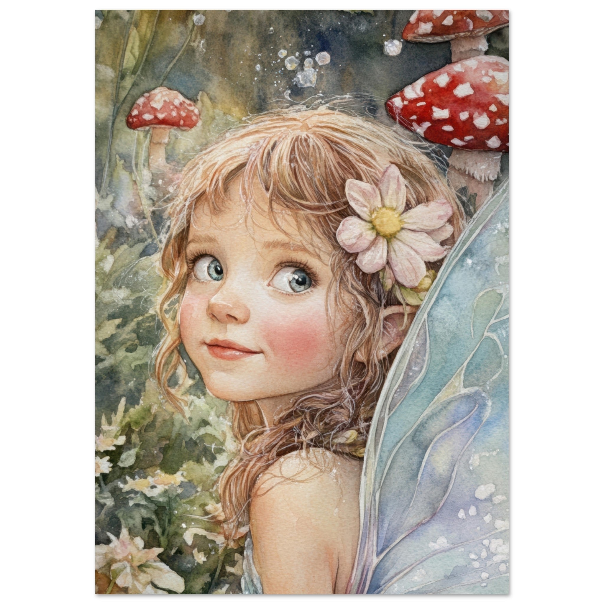 Fine Art Poster Portrait - Watercolor Faerie Glade Watercolor Over - the - Thou 3 - Shop Ai Art WebShop - Digital Art online Store