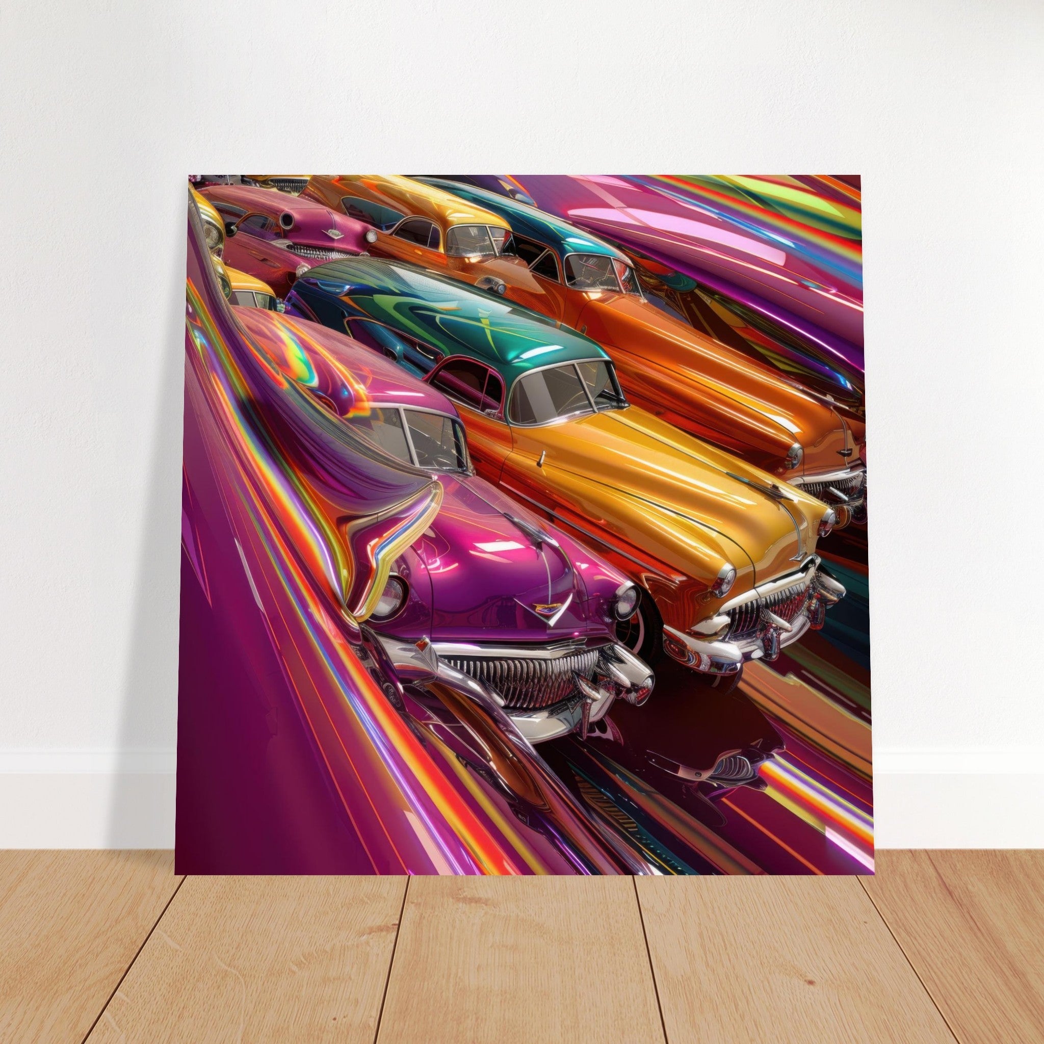Fine Art Poster Square - Classic Cars Art - Shop Ai Art WebShop - Digital Art online Store