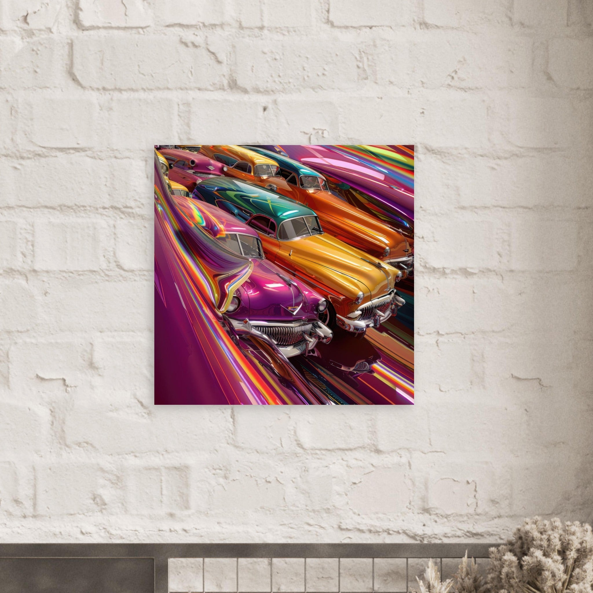 Fine Art Poster Square - Classic Cars Art - Shop Ai Art WebShop - Digital Art online Store