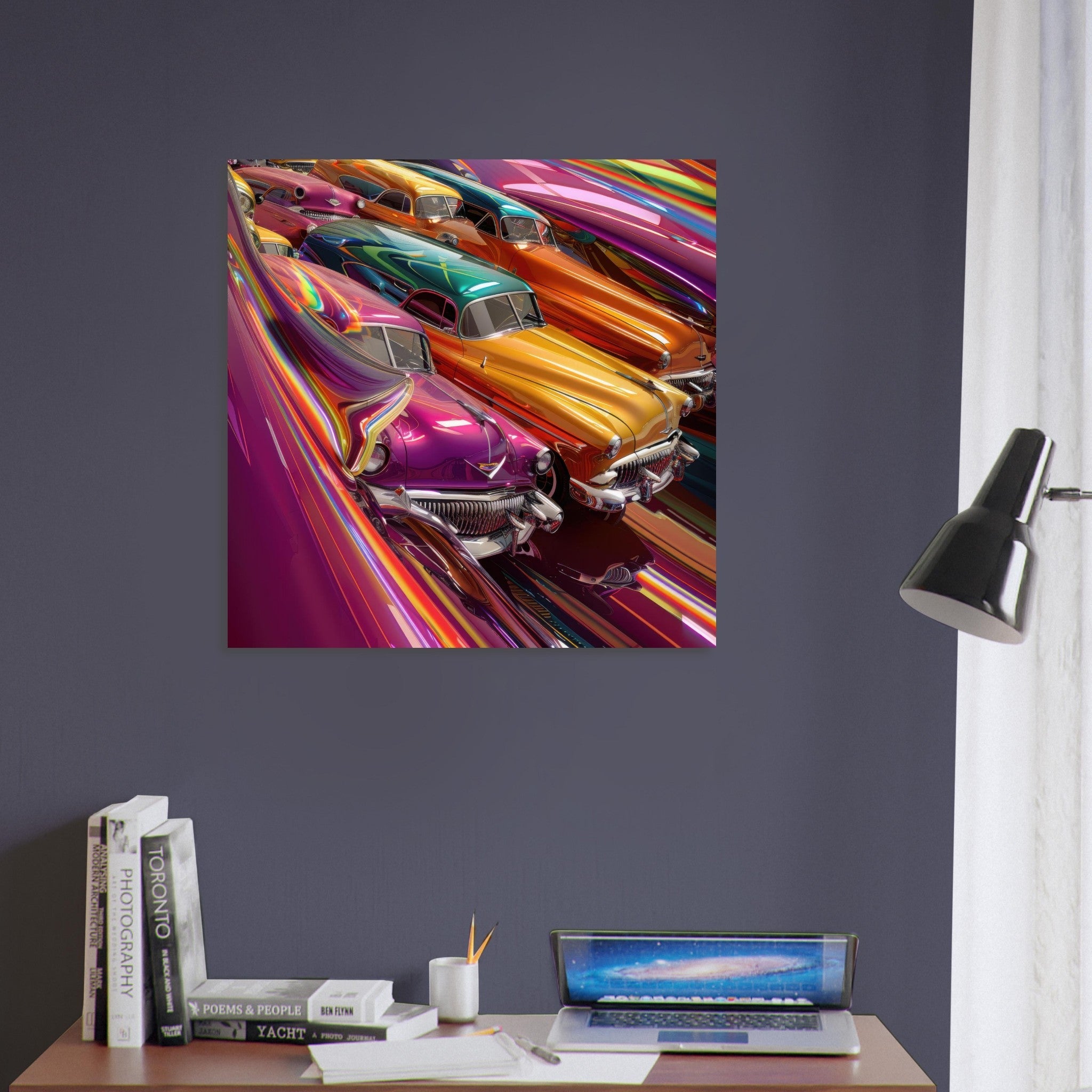 Fine Art Poster Square - Classic Cars Art - Shop Ai Art WebShop - Digital Art online Store