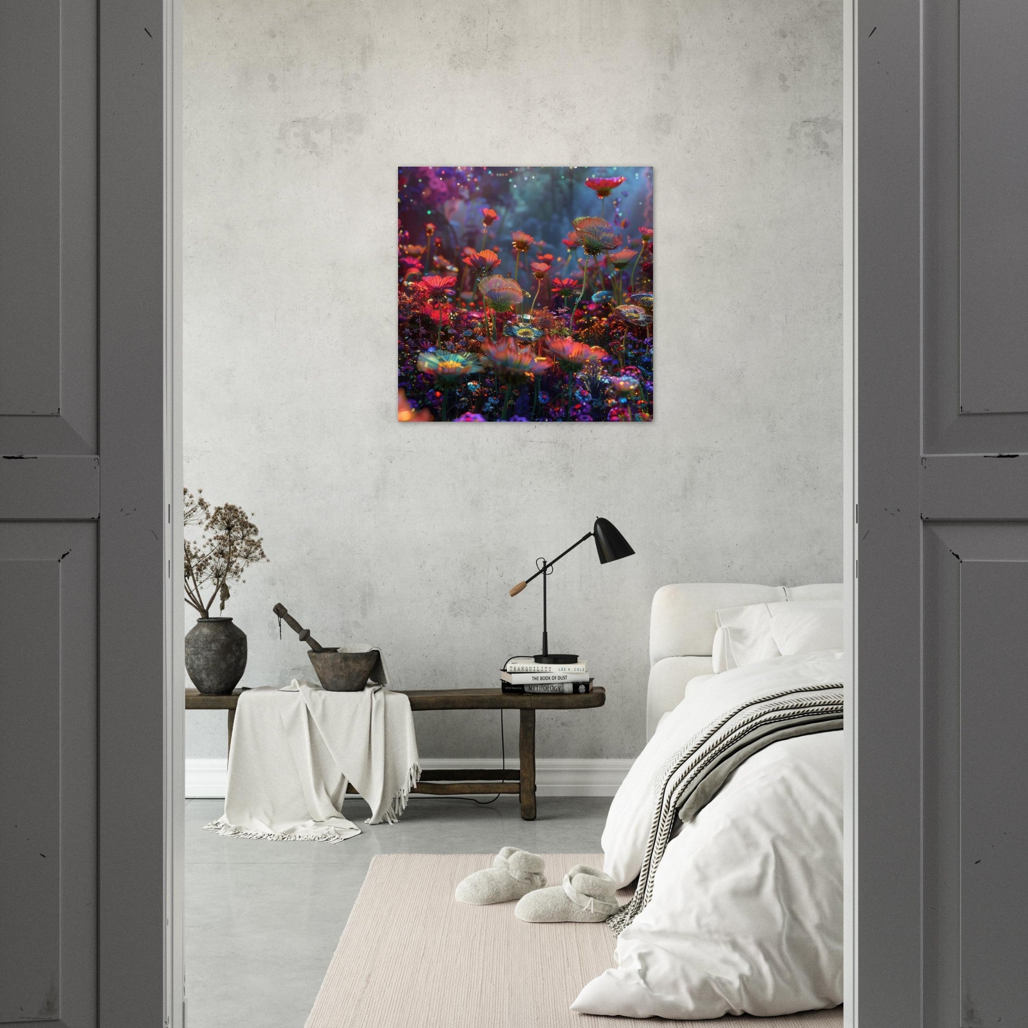 Fine Art Poster Square - Colorfull Flower Art 13 - Shop Ai Art WebShop - Digital Art online Store
