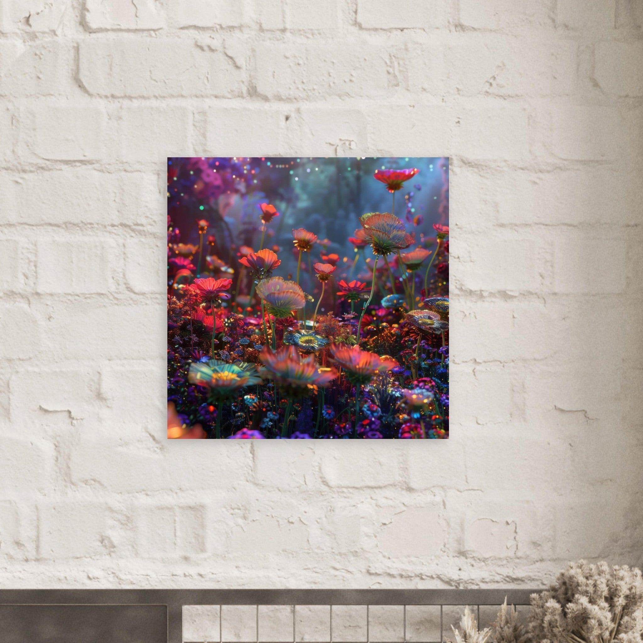 Fine Art Poster Square - Colorfull Flower Art 13 - Shop Ai Art WebShop - Digital Art online Store