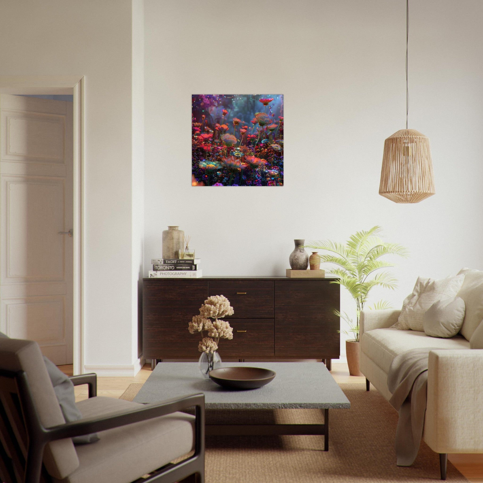 Fine Art Poster Square - Colorfull Flower Art 13 - Shop Ai Art WebShop - Digital Art online Store
