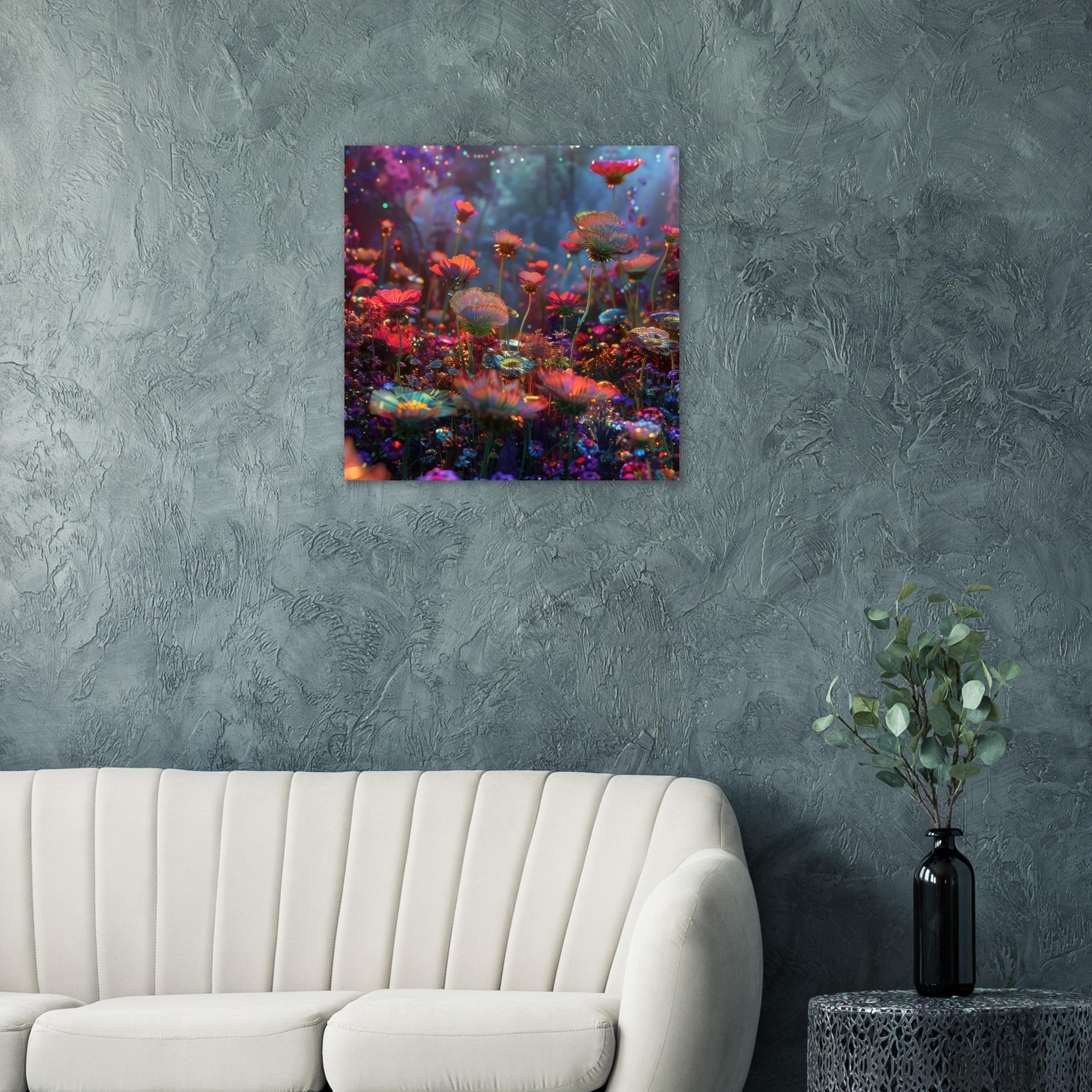 Fine Art Poster Square - Colorfull Flower Art 13 - Shop Ai Art WebShop - Digital Art online Store