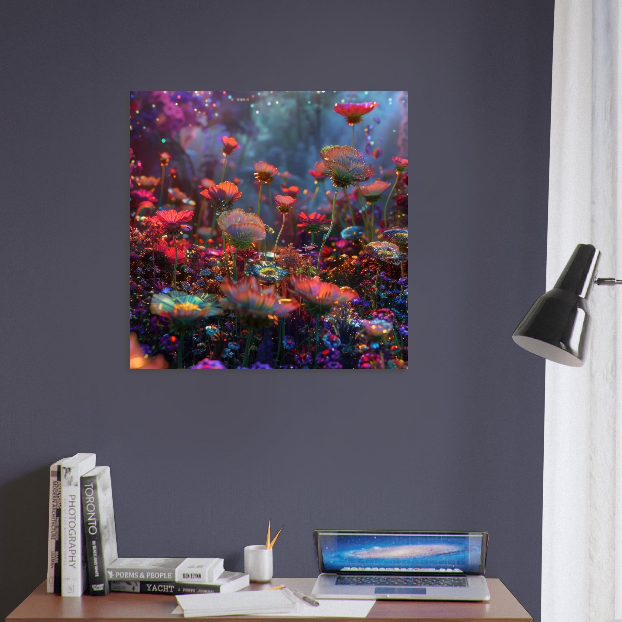 Fine Art Poster Square - Colorfull Flower Art 13 - Shop Ai Art WebShop - Digital Art online Store